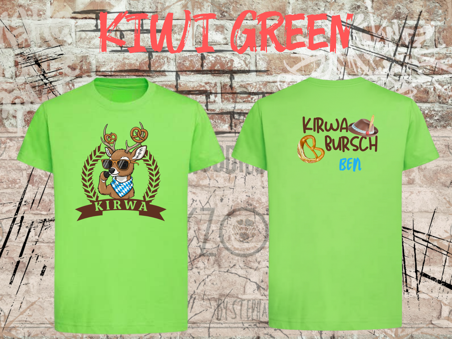 Jungen T-Shirt Kirwa Bursch Bayerisches Volksfest Shirt – Personalisierbar mit Vornamen