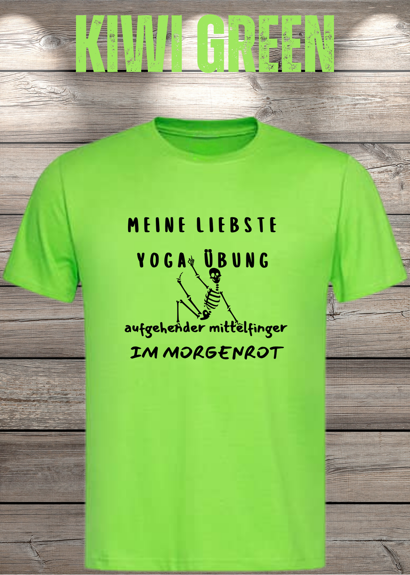 Meine liebste Yoga Übung: Aufgehender Mittelfinger im Morgenrot - Witziges T-Shirt Unisex