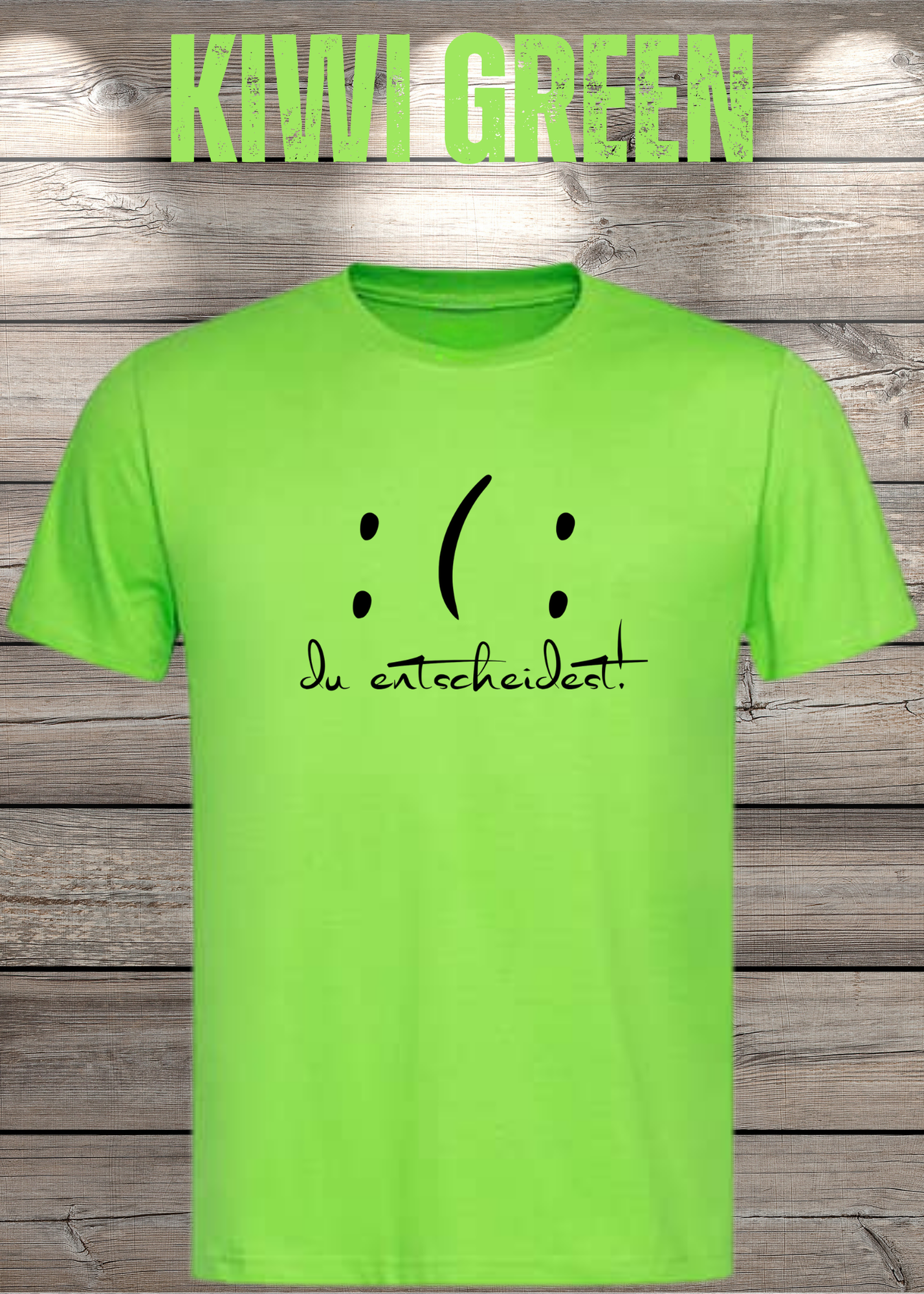T-Shirt 'Du entscheidest' - Witziges Spruch-Shirt mit gutem & bösem Smiley