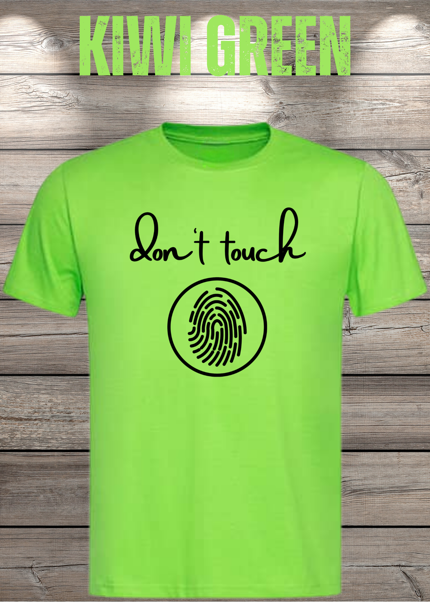 T-Shirt 'Don't touch Fingerprint' - Witziges Spruch-Shirt für Grenzensetzer