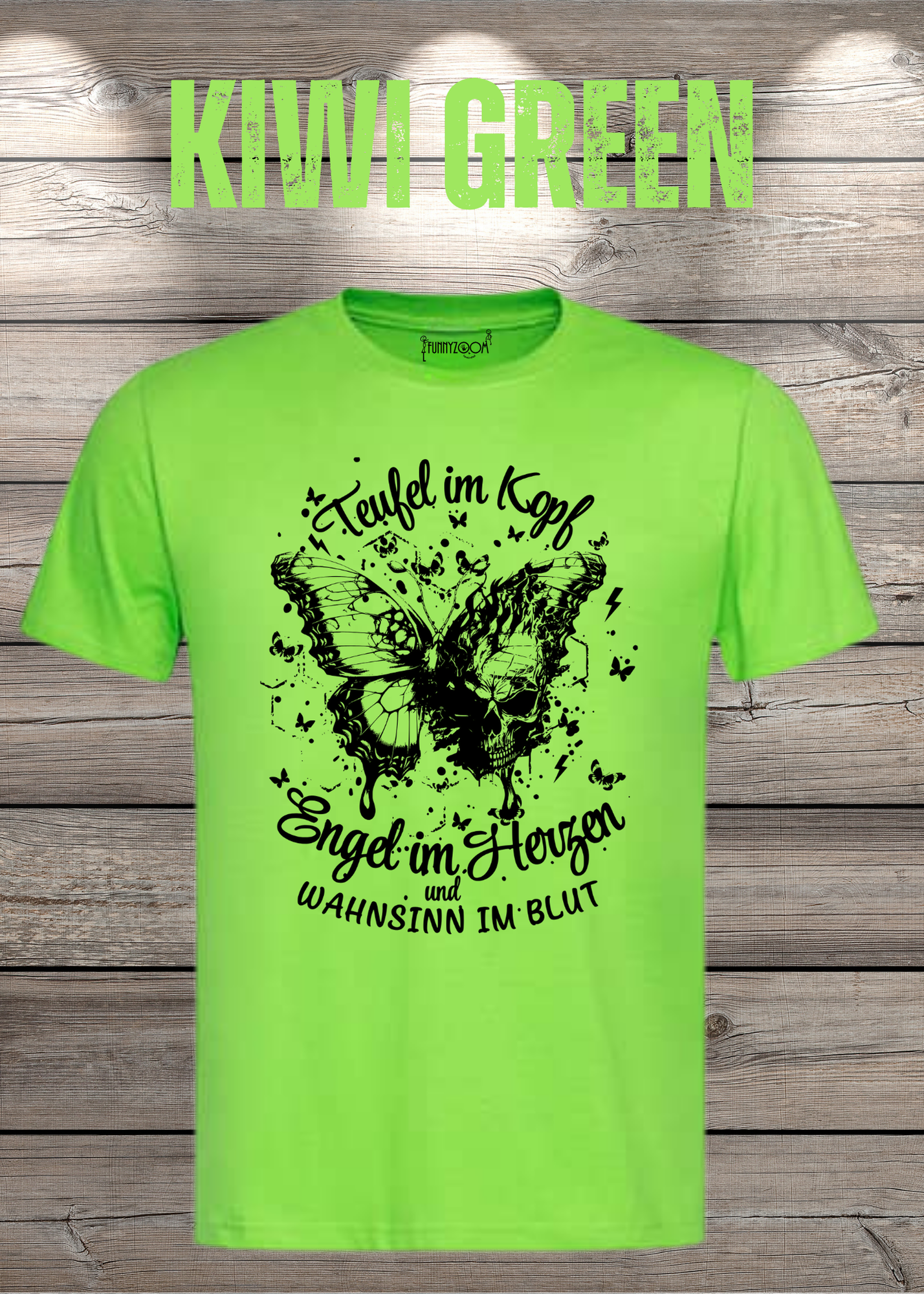 T-Shirt Teufel im Kopf Engel im Herzen Witziges T-Shirt mit Spruch Geschenkidee Unisex