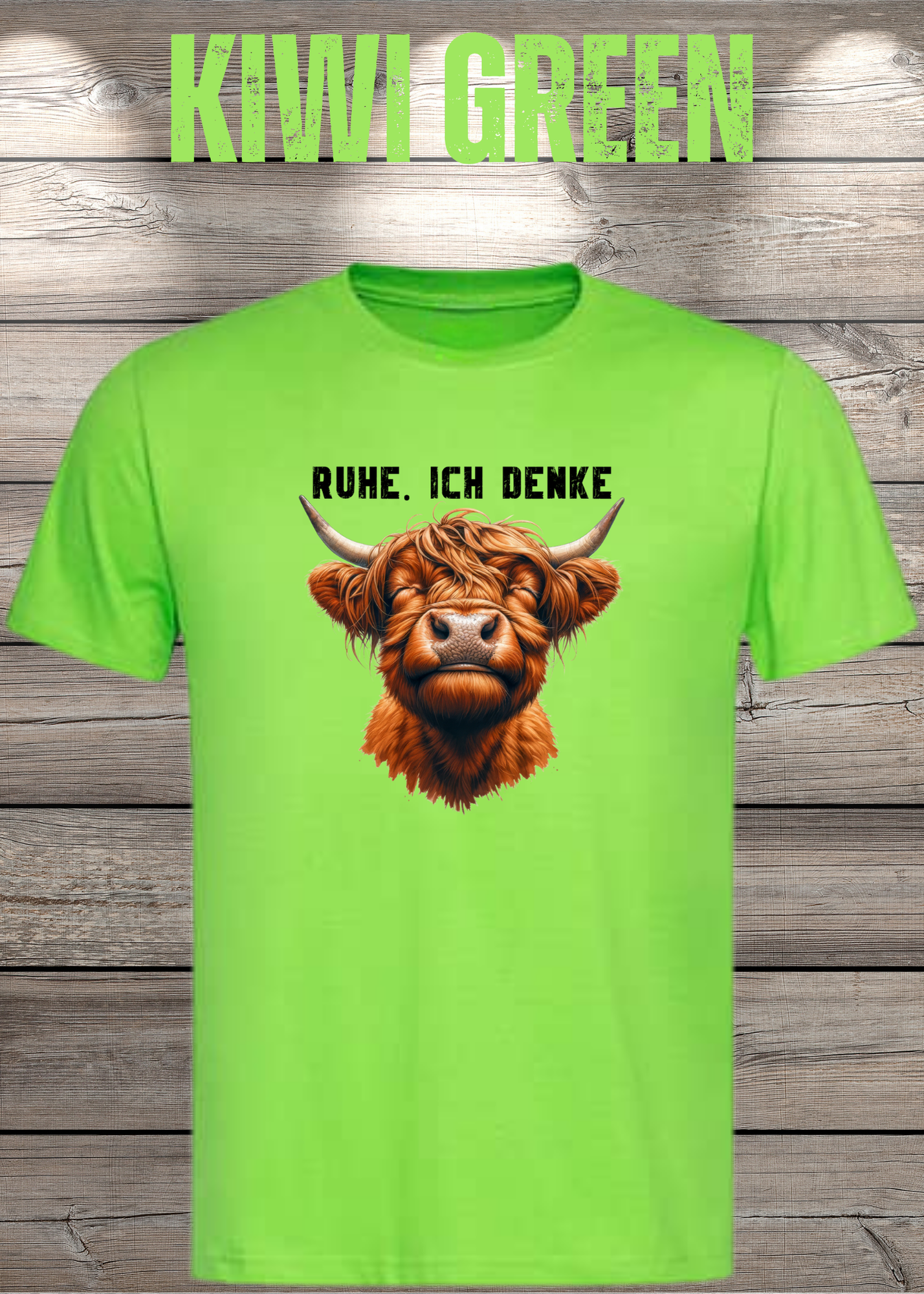 Highland Kuh Unisex T-Shirt - Ruhe! Ich denke...