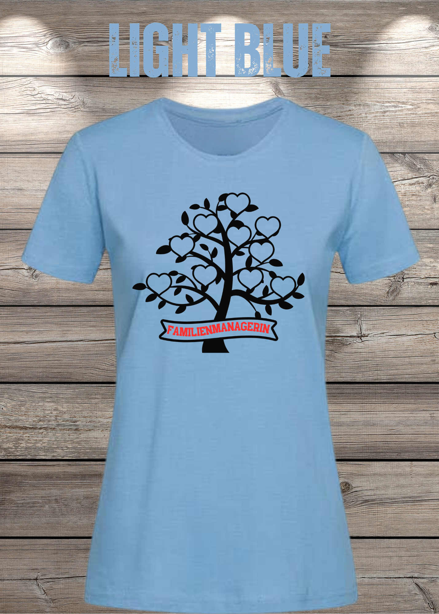 Familienmanagerin T-Shirt Damen – Herzbaum | Geschenk für Mama
