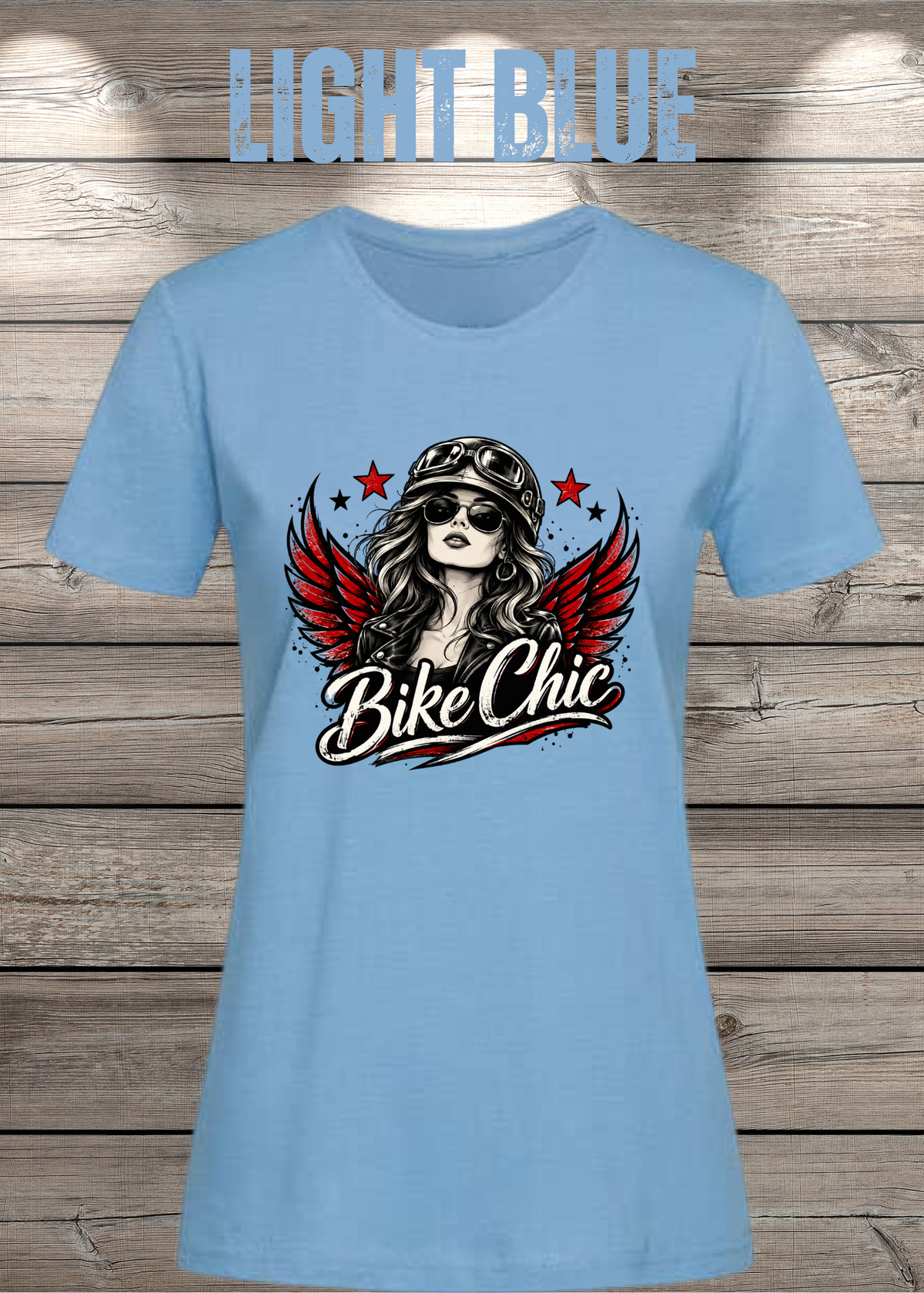 Bike Chic – Damen Biker T-Shirt | Rockiges Motorrad Shirt