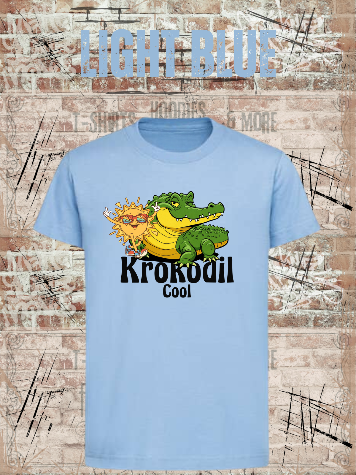 Krokodil Cool – Kinder T-Shirt für Jungen & Mädchen