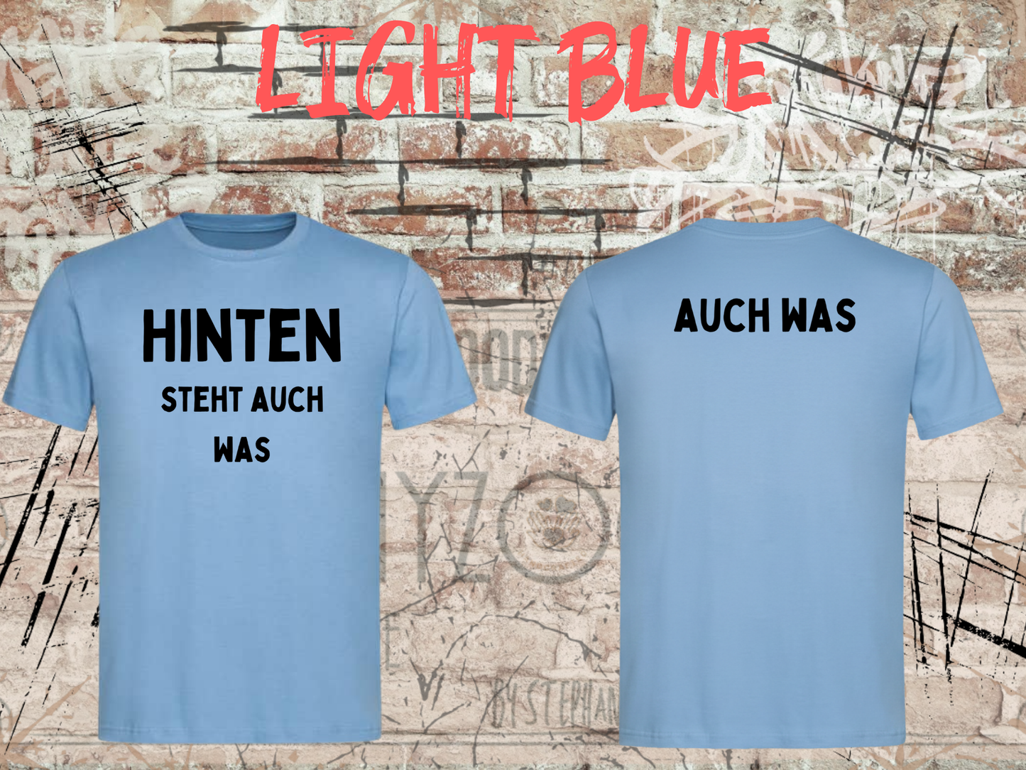 Hinten steht auch was – Lustiges Front & Back T-Shirt | Witziges Sprüche Shirt Damen & Herren