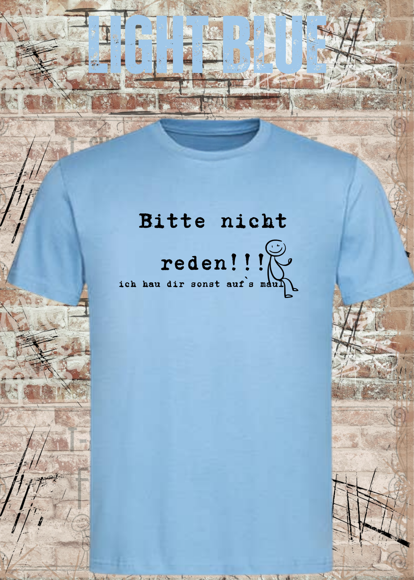 Bitte Nicht Reden T-Shirt – Lustiger Sarkasmus Spruch Unisex Shirt Schwarz Weiß