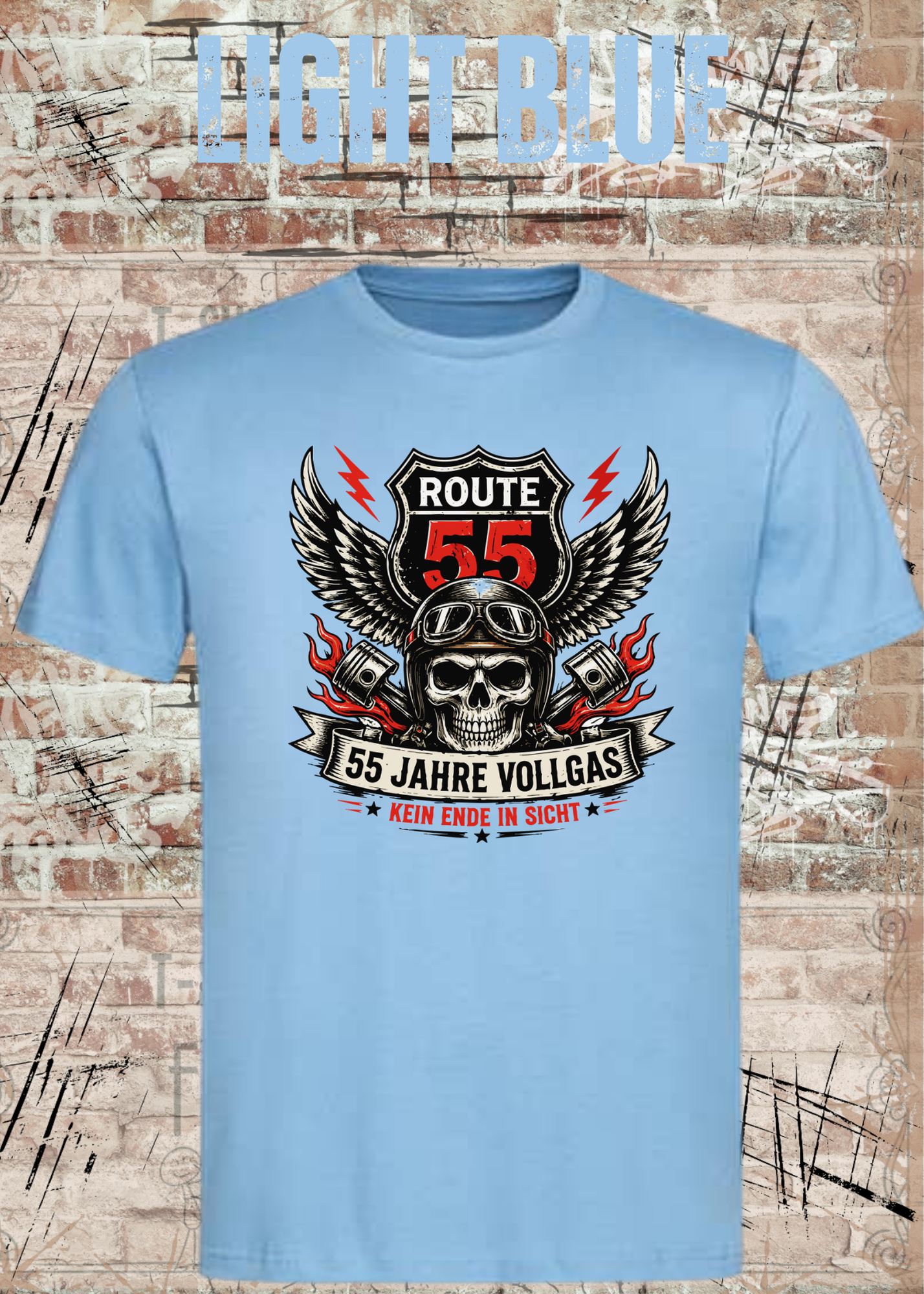 55 Jahre Vollgas T-Shirt – Route 55 | Lustiges 55. Geburtstag Geschenk für Männer