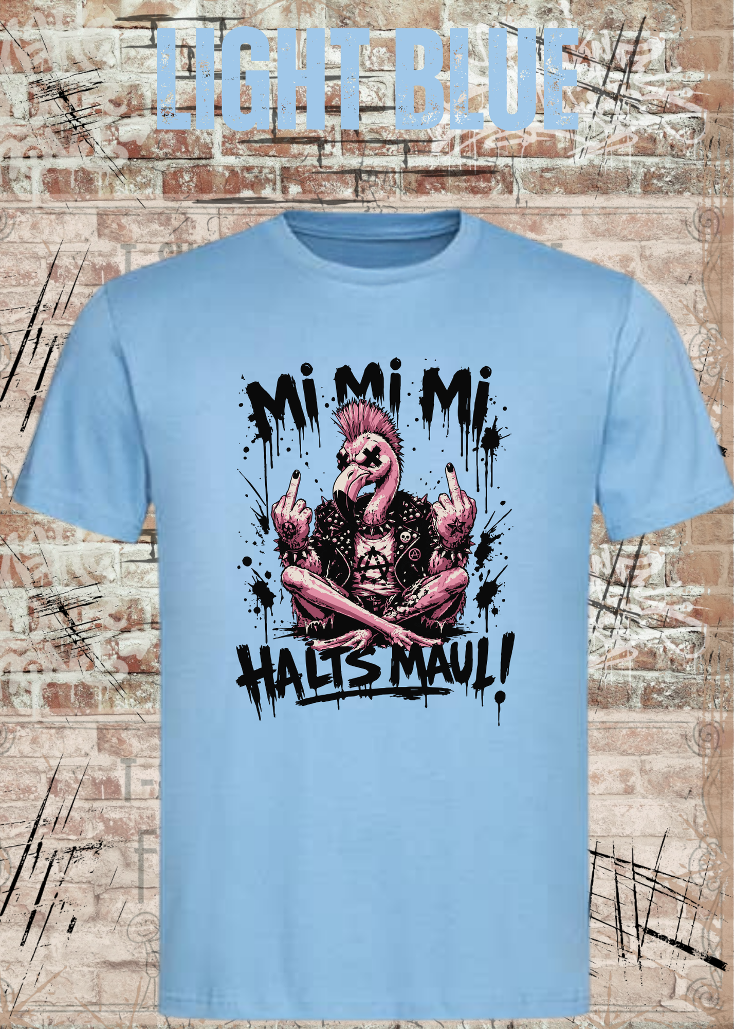 Mi Mi Mi Halt’s Maul Flamingo T-Shirt – Freches Punk Statement Shirt