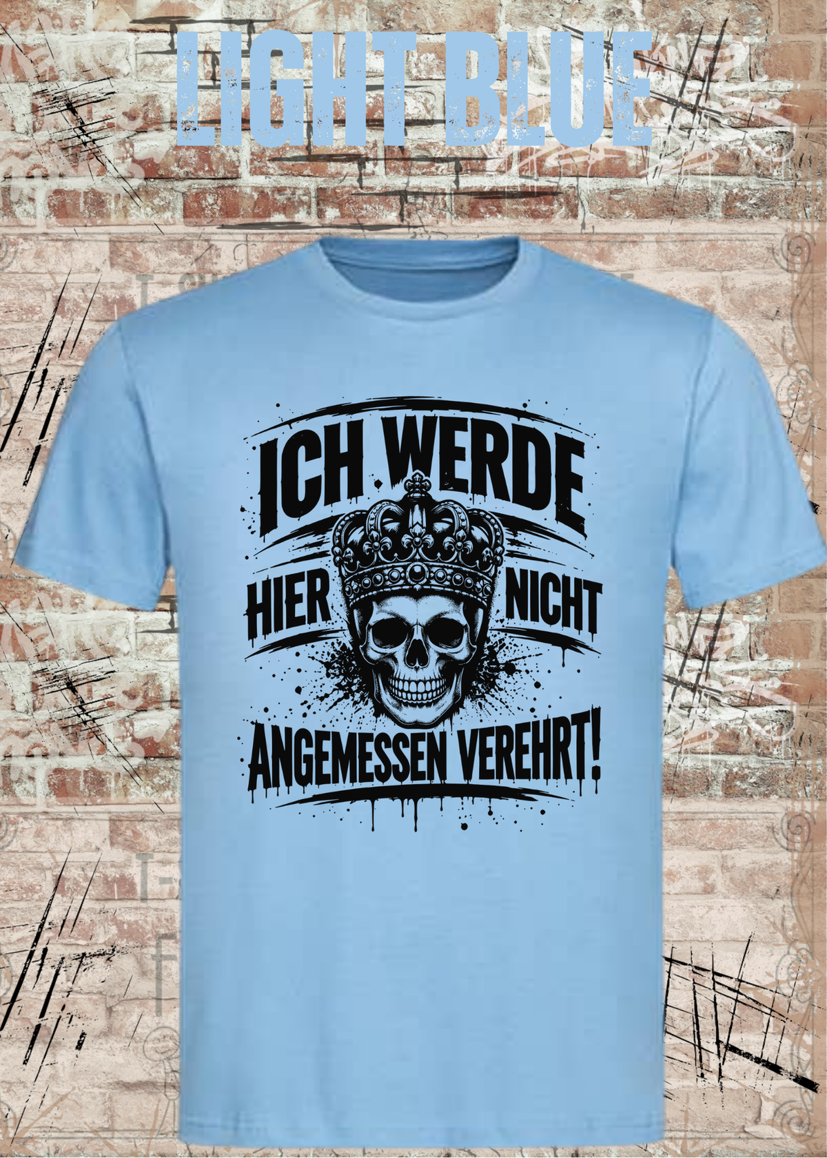 Ich werde hier nicht angemessen verehrt – Herren Skull T-Shirt | FunnyZoom