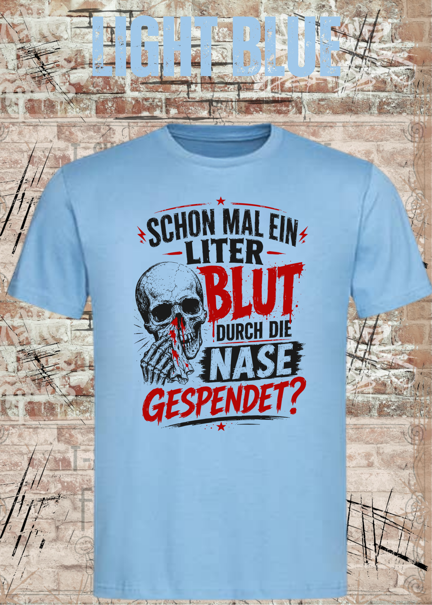 Schon mal ein Liter Blut durch die Nase gespendet? – Lustiges Vintage Unisex T-Shirt