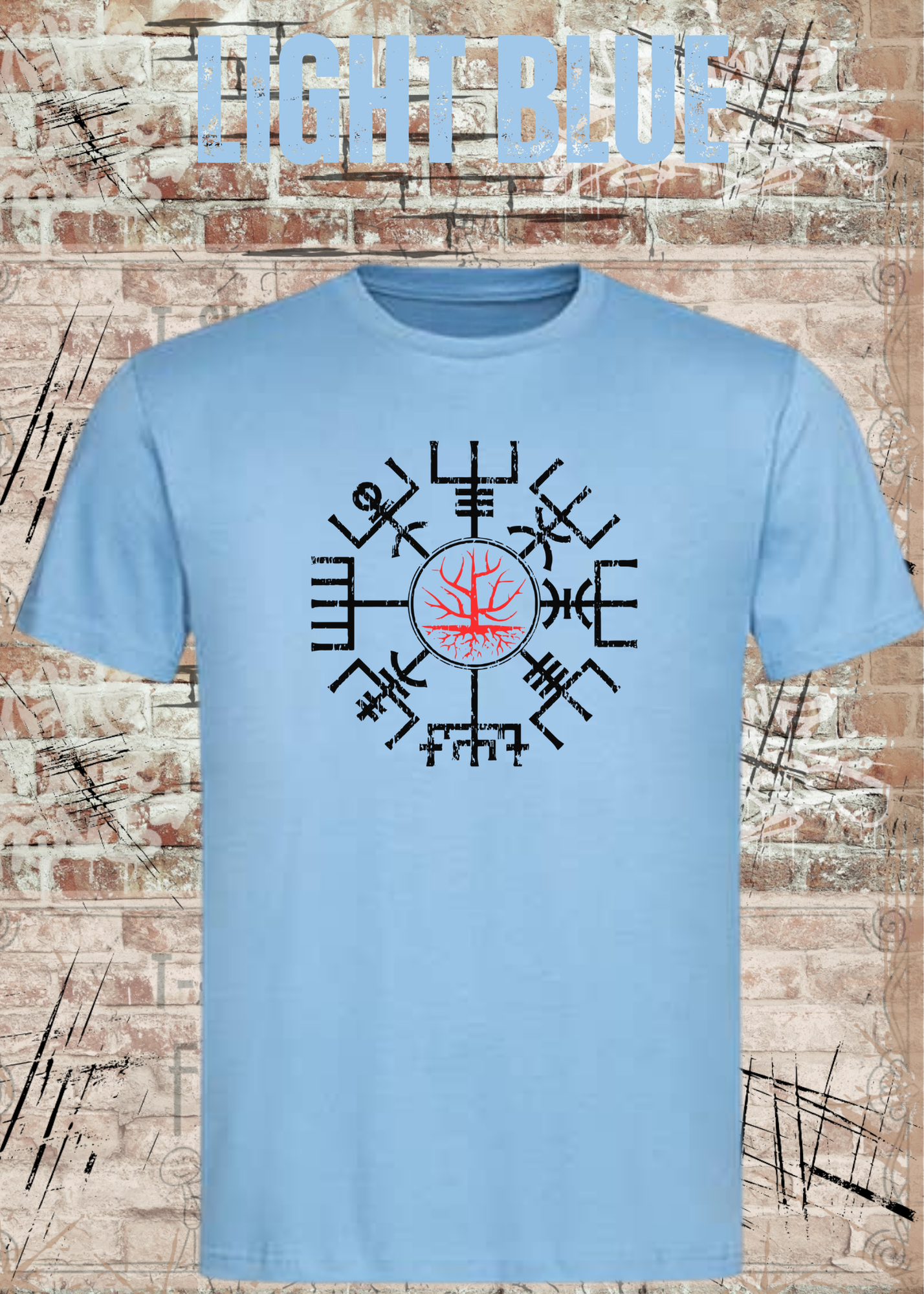 Vegvisir Baum des Lebens Wikinger T-Shirt | Nordische Runen | Unisex Shirt