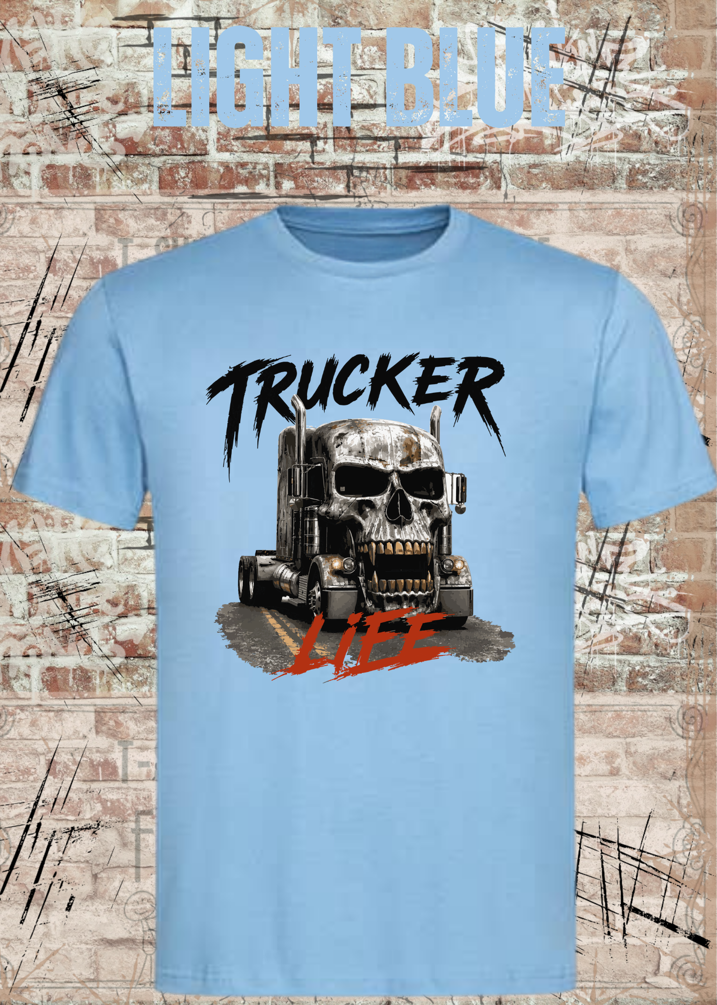 Trucker Life T-Shirt – LKW Totenkopf Shirt für Trucker