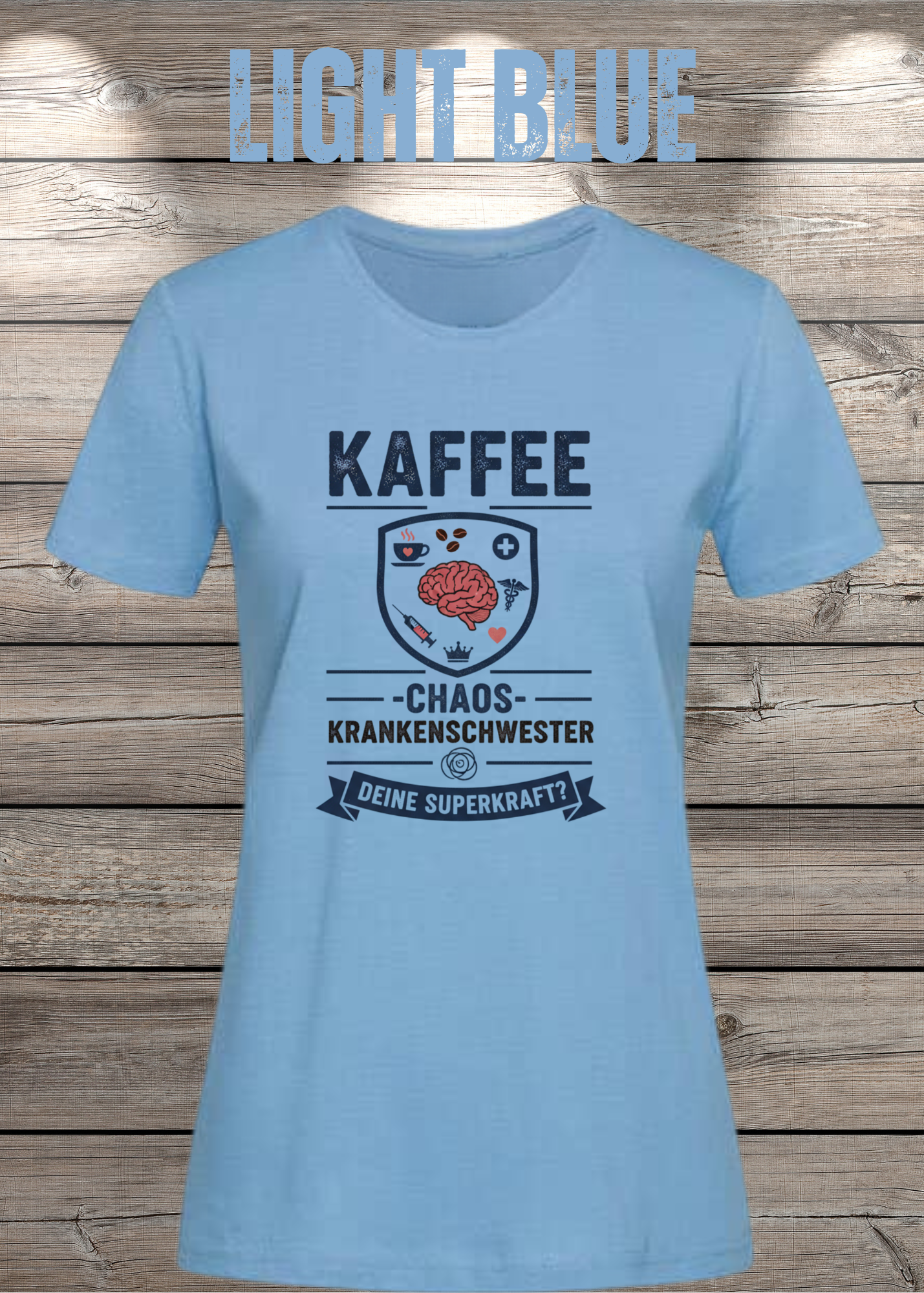 Krankenschwester T-Shirt - Kaffee Chaos Superkraft - Lustiges Geschenk