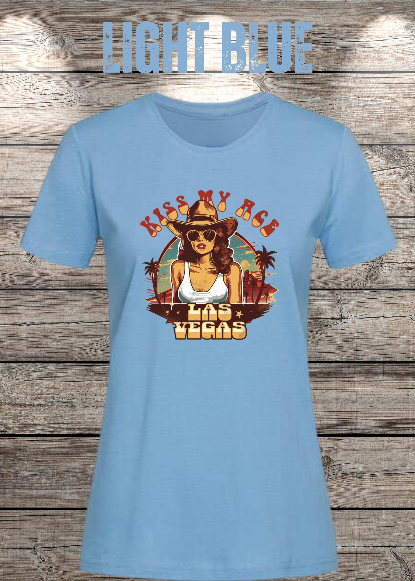 Kiss my Ace - Las Vegas Damen T-Shirt mit Spruch