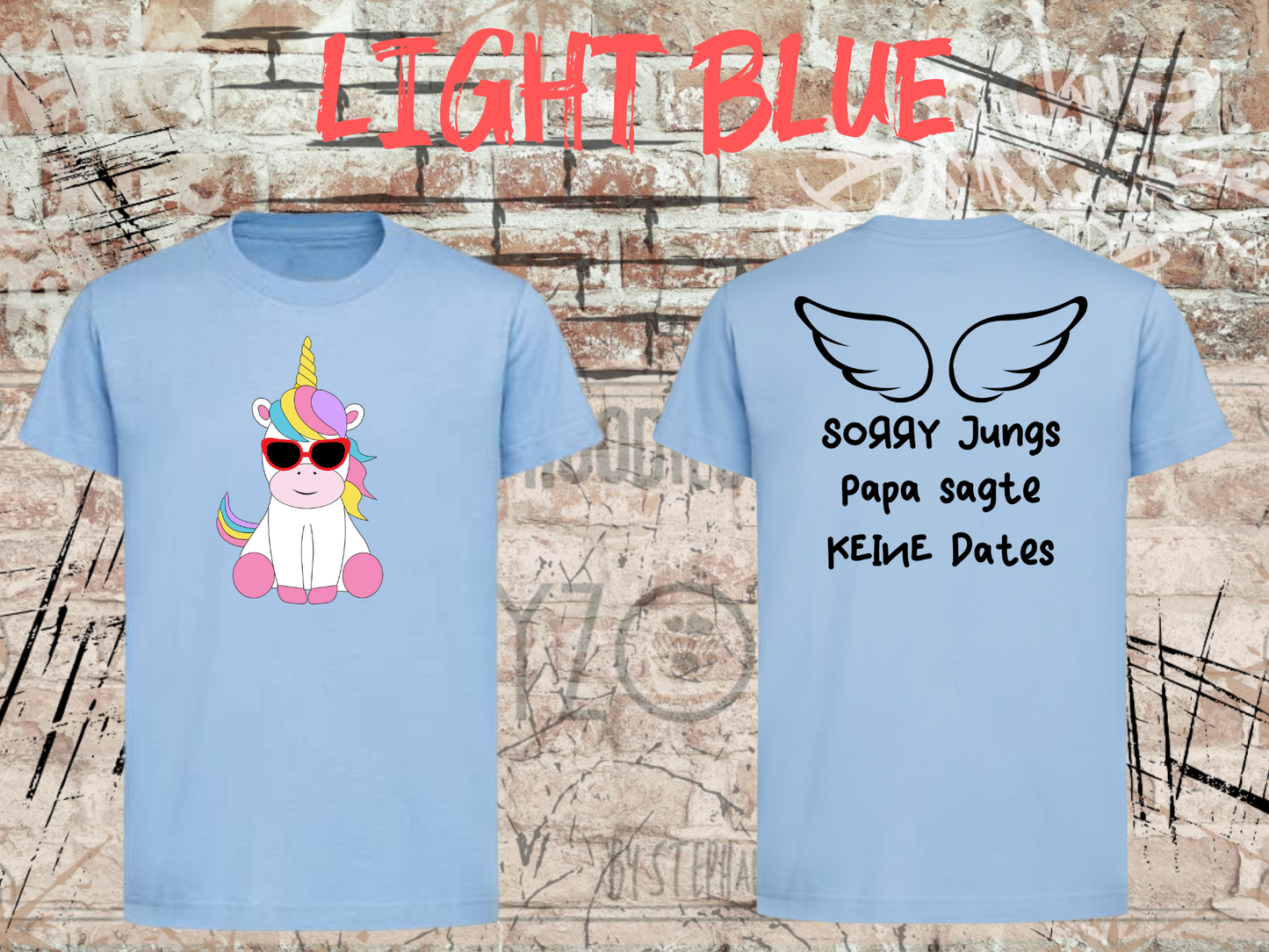 Kinder T-Shirt Sorry Jungs Papa sagte keine Dates Lustiges T-Shirt Geschenkidee Witziges T-Shirt mit Spruch in vielen Farben