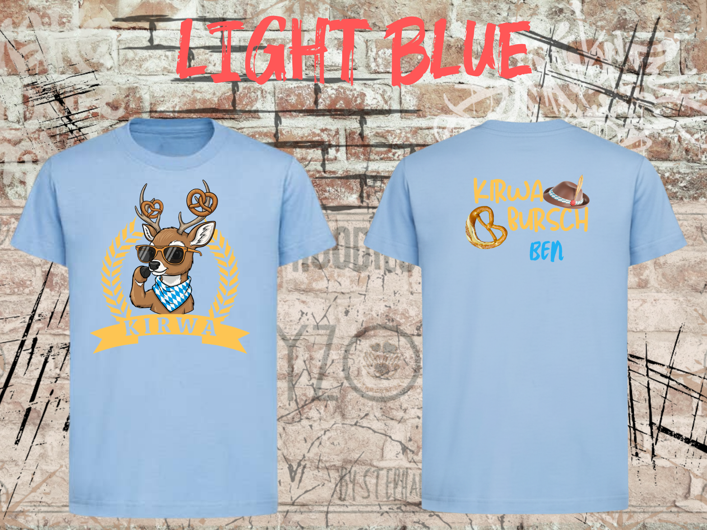 Jungen T-Shirt Kirwa Bursch Bayerisches Volksfest Shirt – Personalisierbar mit Vornamen