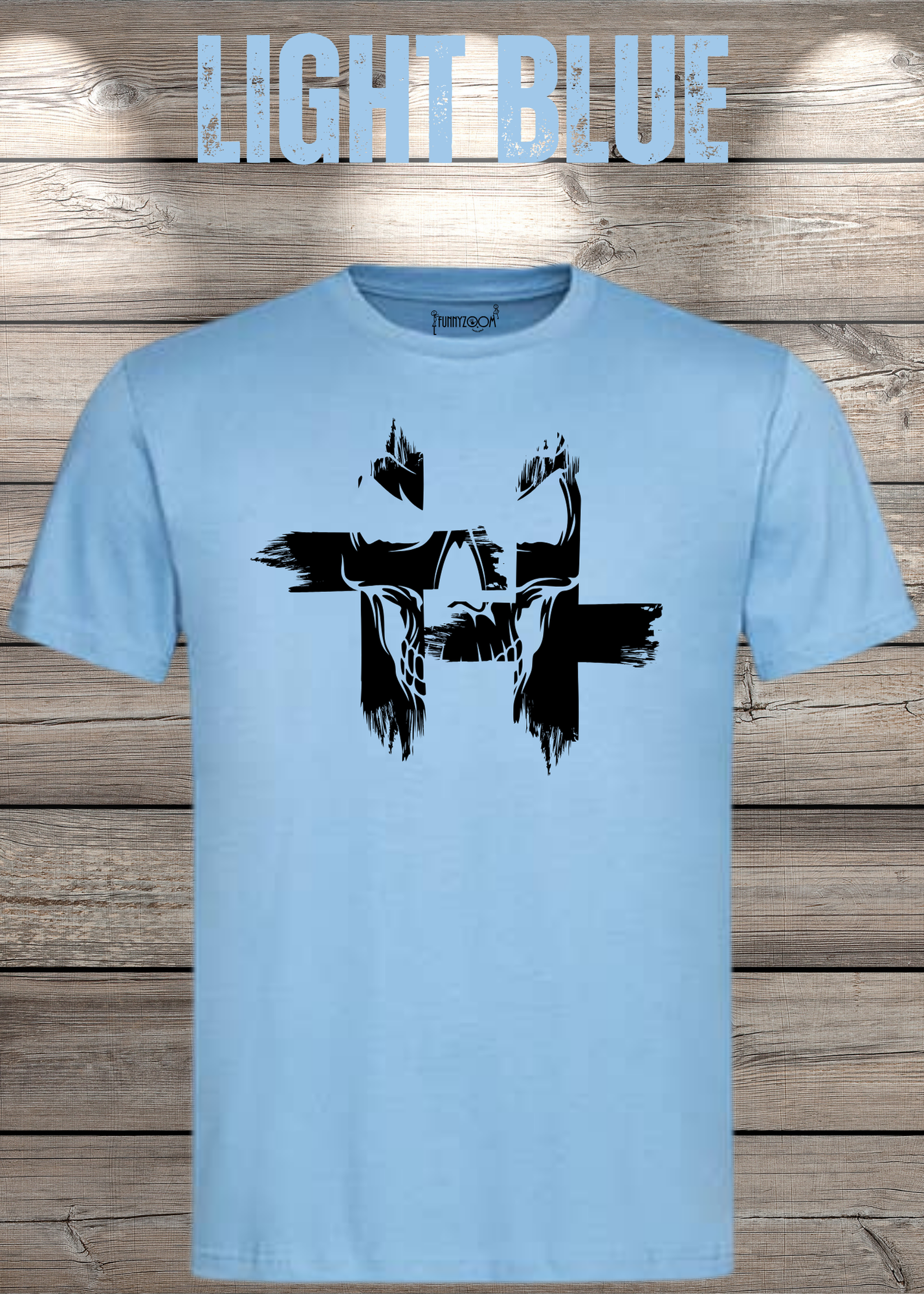 T-Shirt Kreuz Skull Totenkopf - Gothic Geschenkidee Rock Metal Style