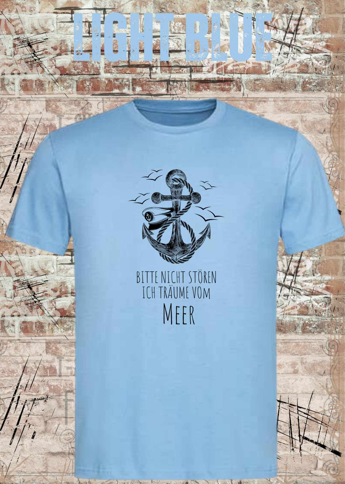 Rockiges Anker T-Shirt Herren & Damen – Bitte nicht stören ich träume vom Meer – Maritime Vintage Shirt