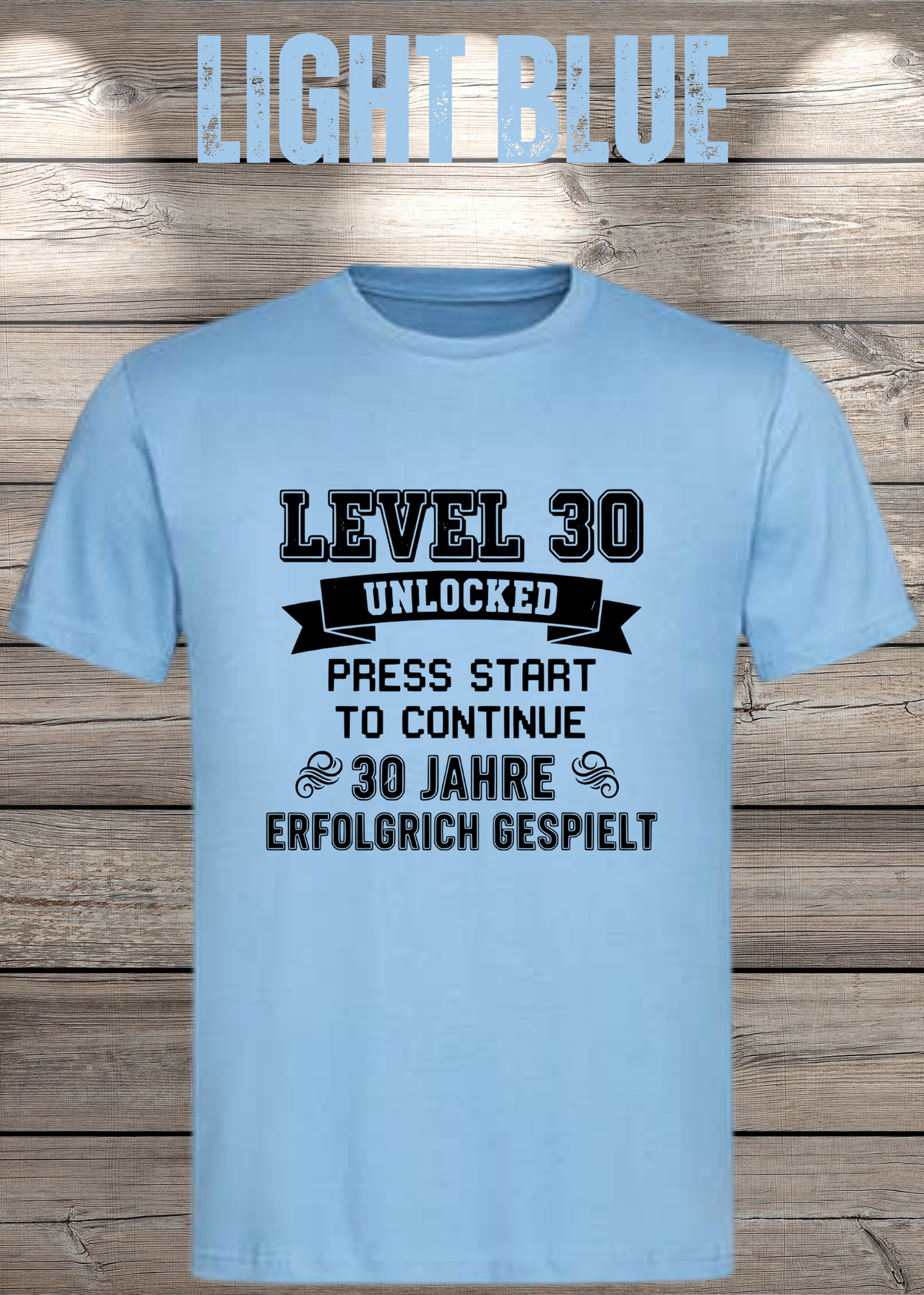 T-Shirt Unisex 'Level 30' - 30er Geburtstag Gamer-Shirt für Levelaufsteiger