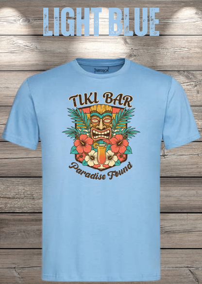 T-Shirt Tiki Bar in Light Blue.
