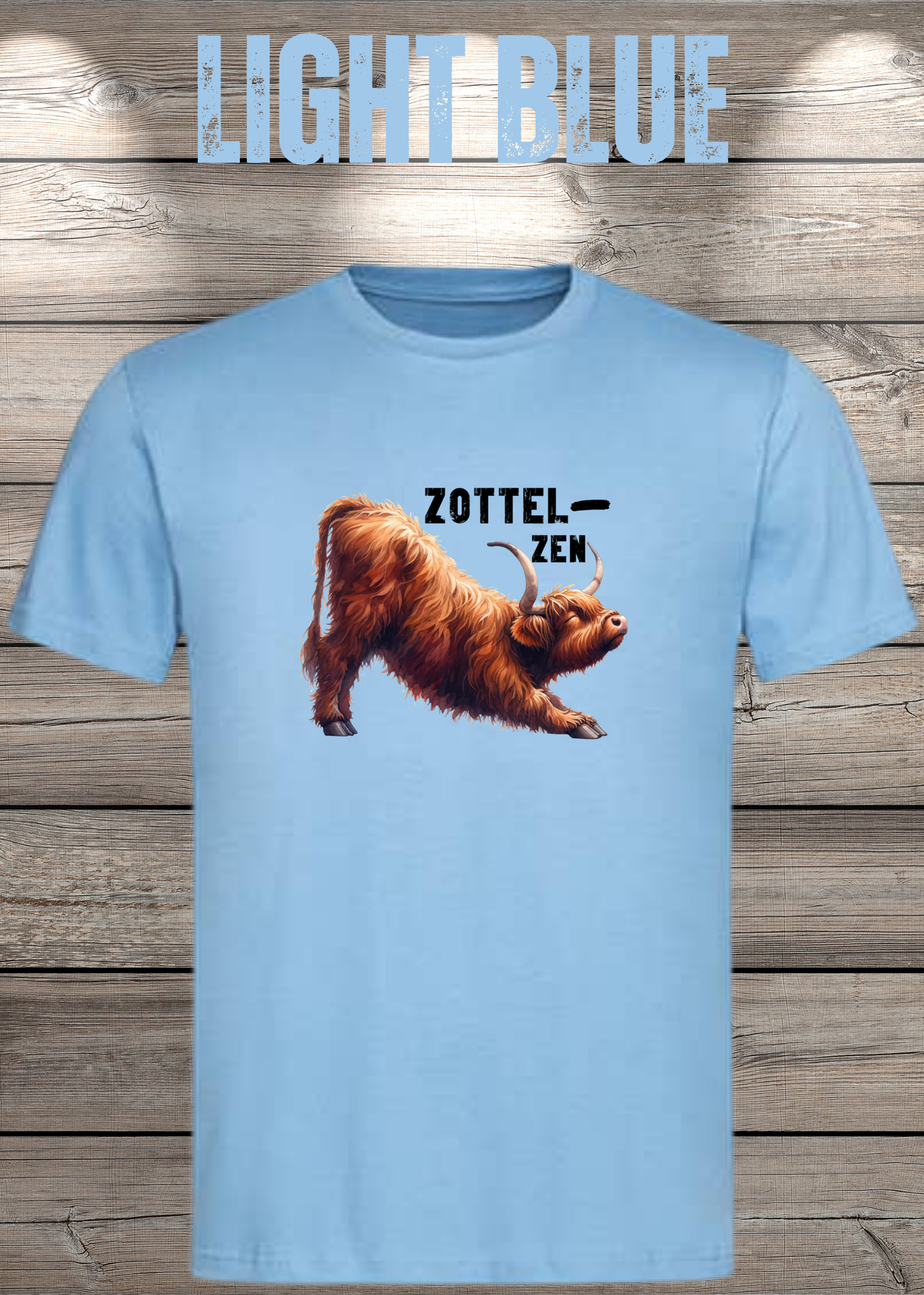 Highland Kuh Unisex T-Shirt - Zottel-Zen - Entspannte Vibes