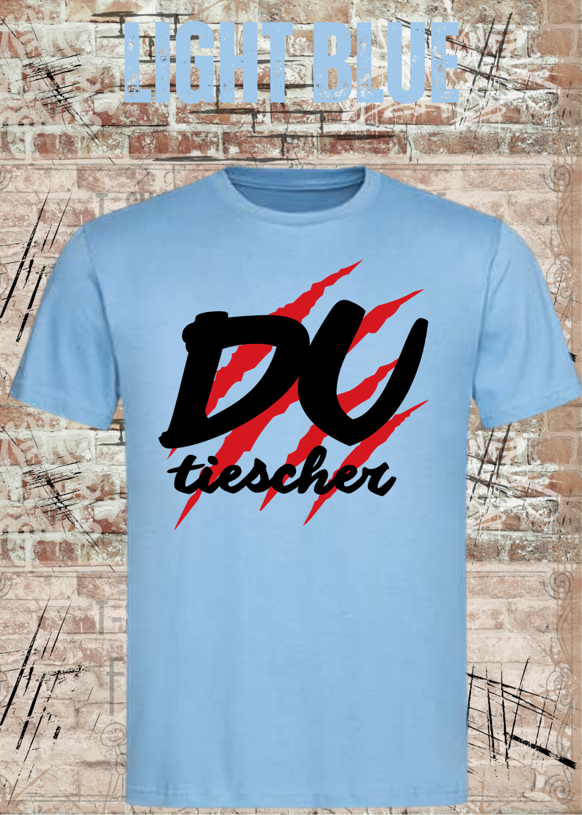 Du Tiescher – Freches Dialekt T-Shirt | Rockiges Statement Shirt | FunnyZoom