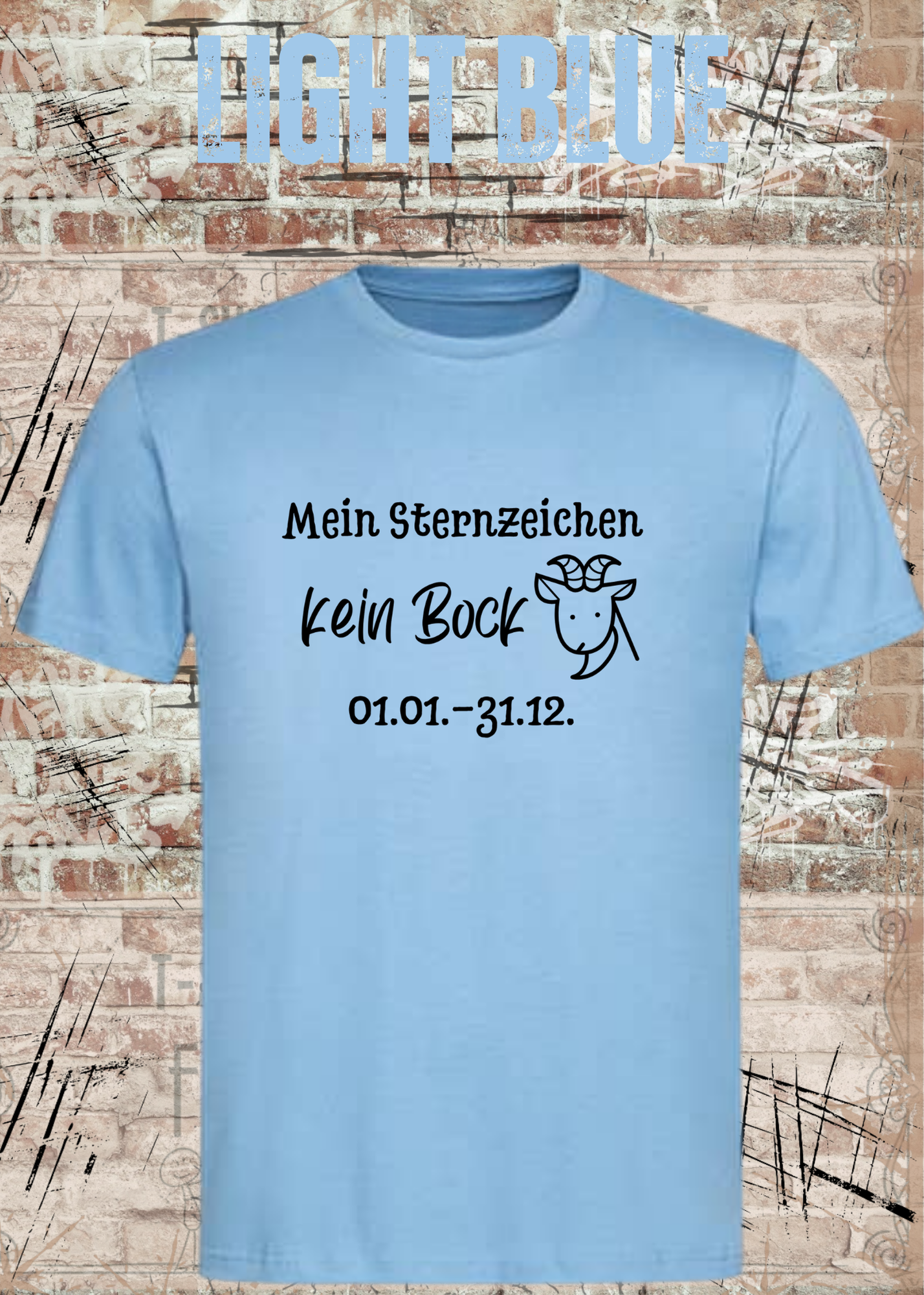 Mein Sternzeichen Kein Bock T-Shirt – Lustiges Faultier Spruch Shirt Unisex