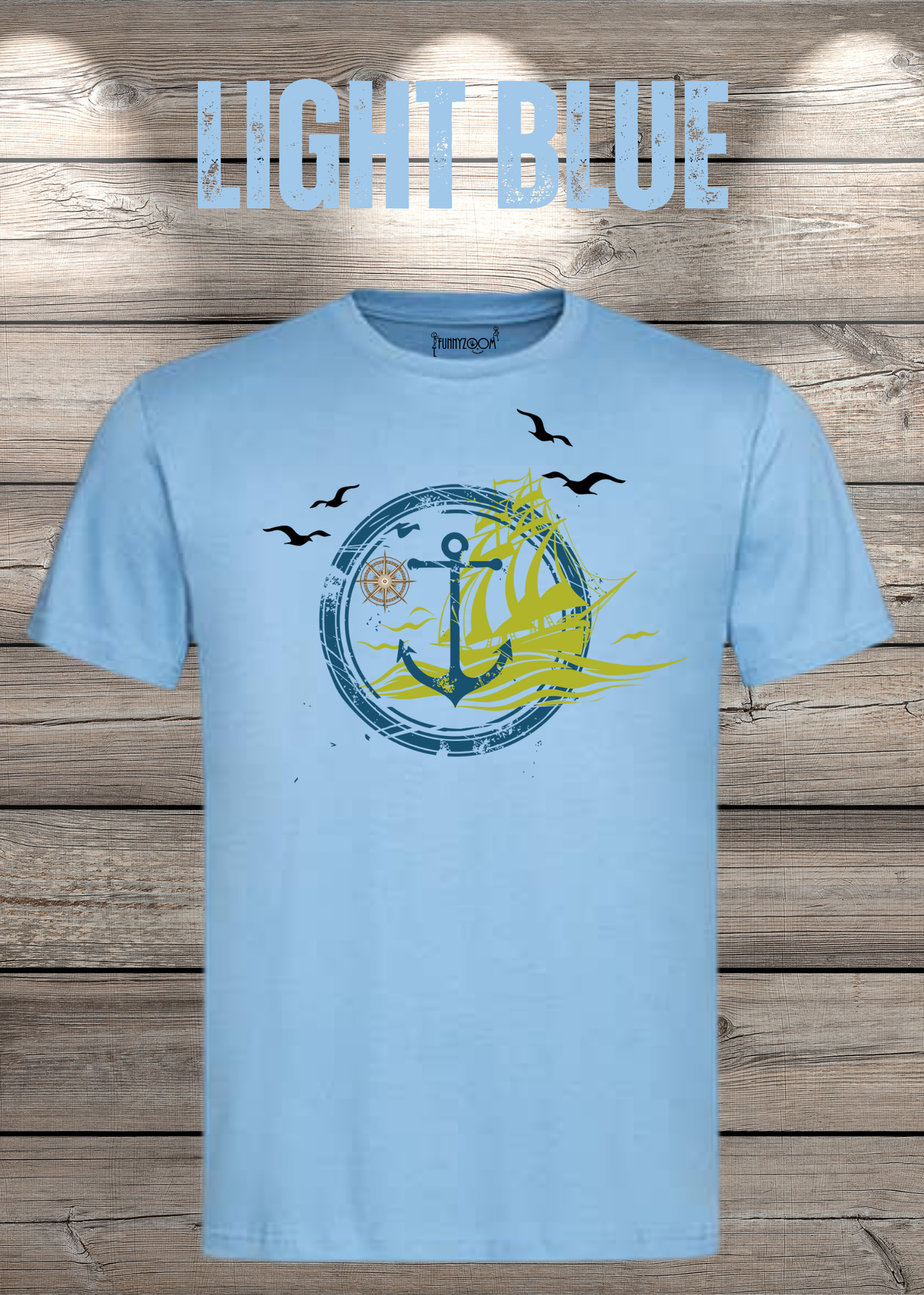 T-Shirt Schiff Anker Kompass Witziges T-Shirt mit Spruch Geschenkidee Freizeit T-Shirt Geburtstagsgeschenk Unisex