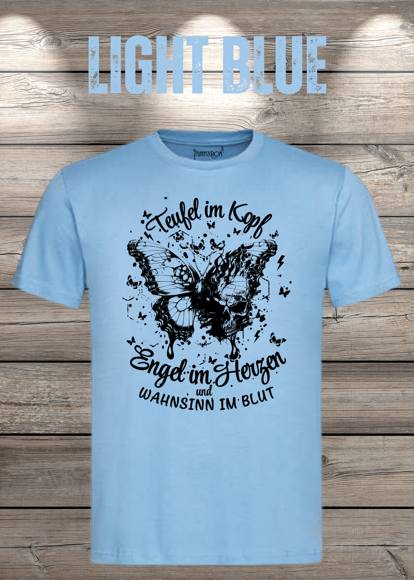 T-Shirt Teufel im Kopf Engel im Herzen Witziges T-Shirt mit Spruch Geschenkidee Unisex