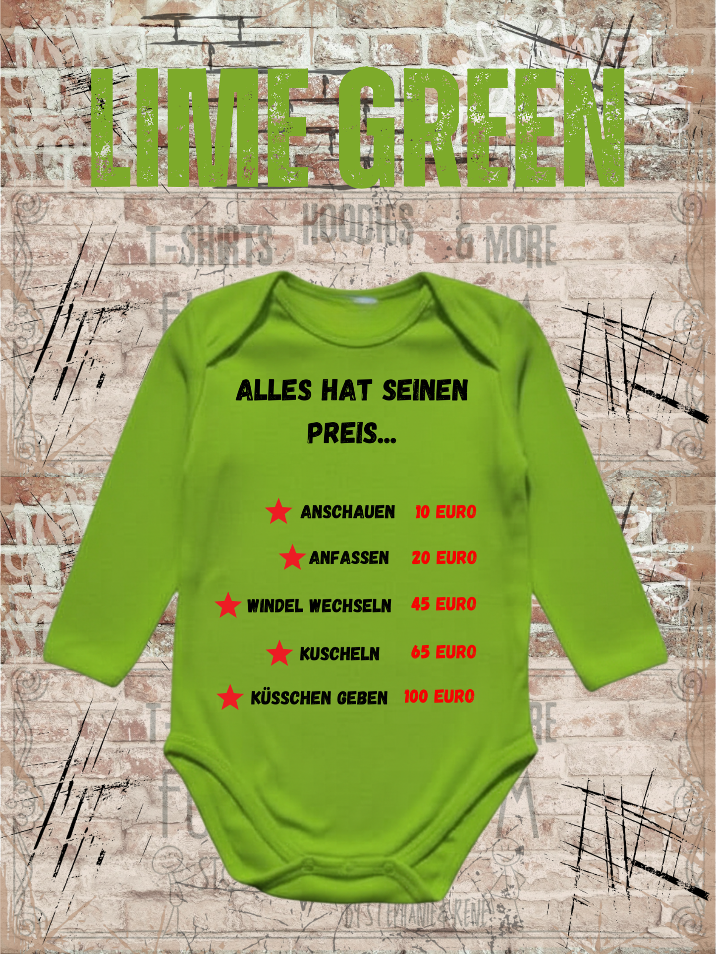 Baby Body Alles hat seinen Preis Geschenkidee Geburt Babystrampler Newborn Body Geschenk zur Geburt Baby Body mit Spruch