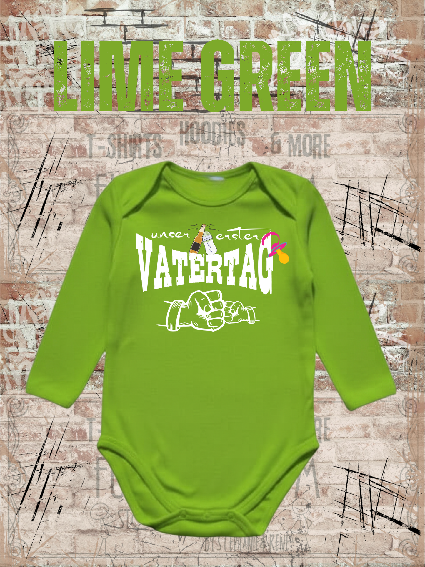 Mädchen Baby Body Unser erster Vatertag Geschenkidee Baby Body Newborn Baby Body Papatag Baby Body Strampler Vatertag