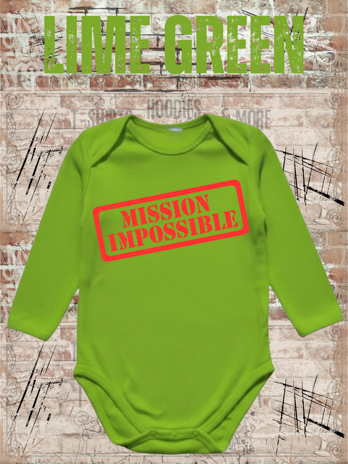 Baby Body Langarm Mission Impossible | Bio-Baumwolle Strampler