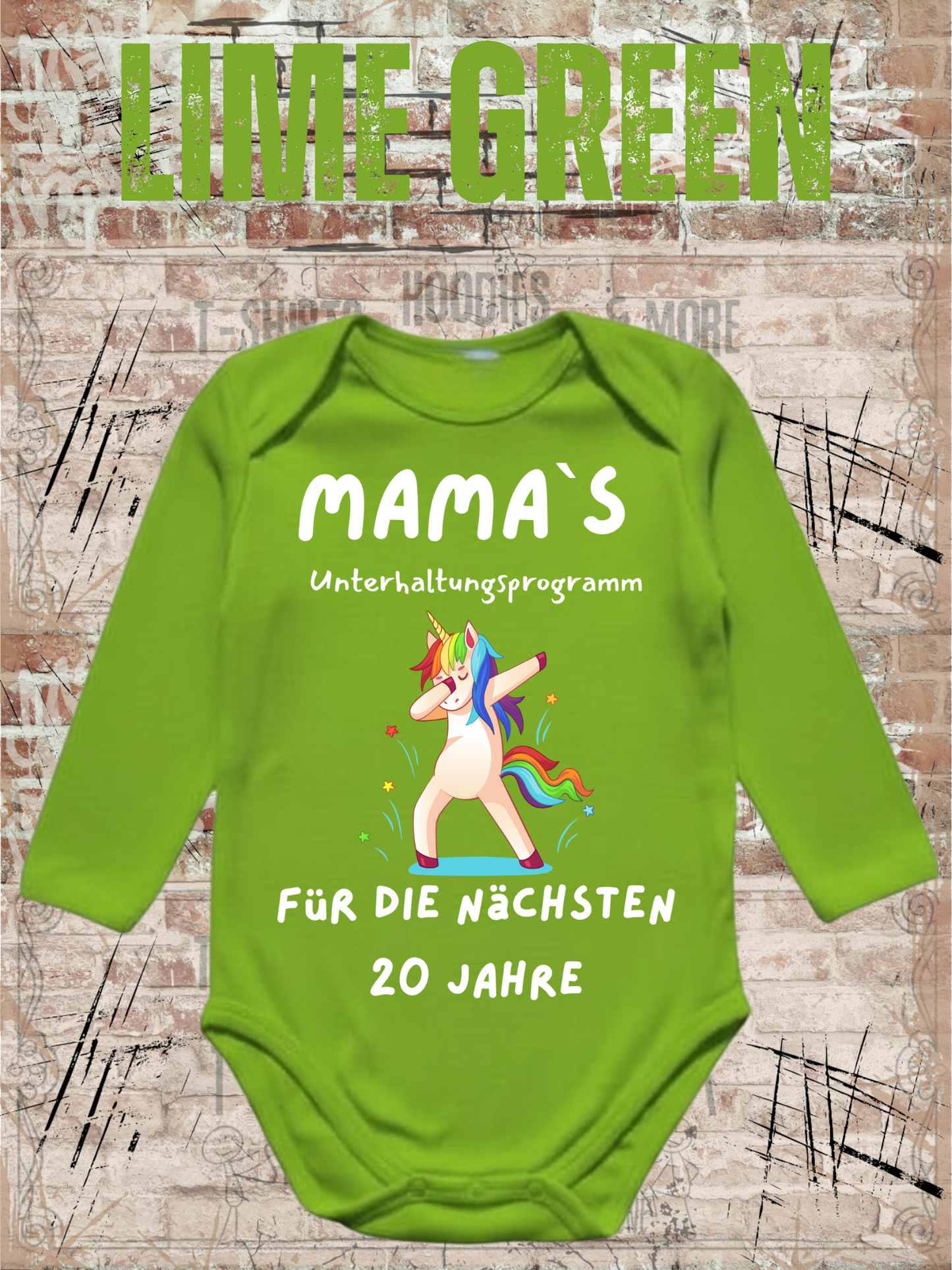 Baby Body 'Mamas Unterhaltungsprogramm' - Lustiger Babybody als Geschenk zur Geburt