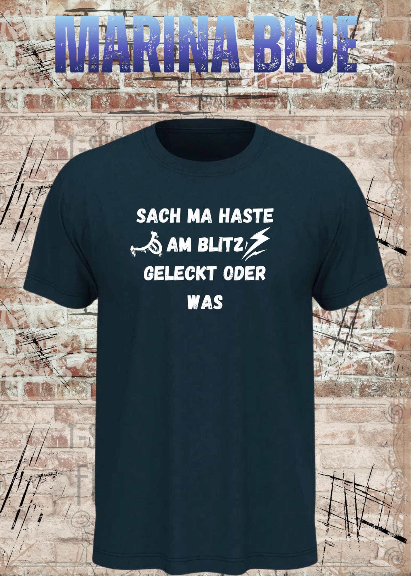 Sach ma haste am Blitz geleckt oder was? | Lustiges Sprüche Unisex T-Shirt