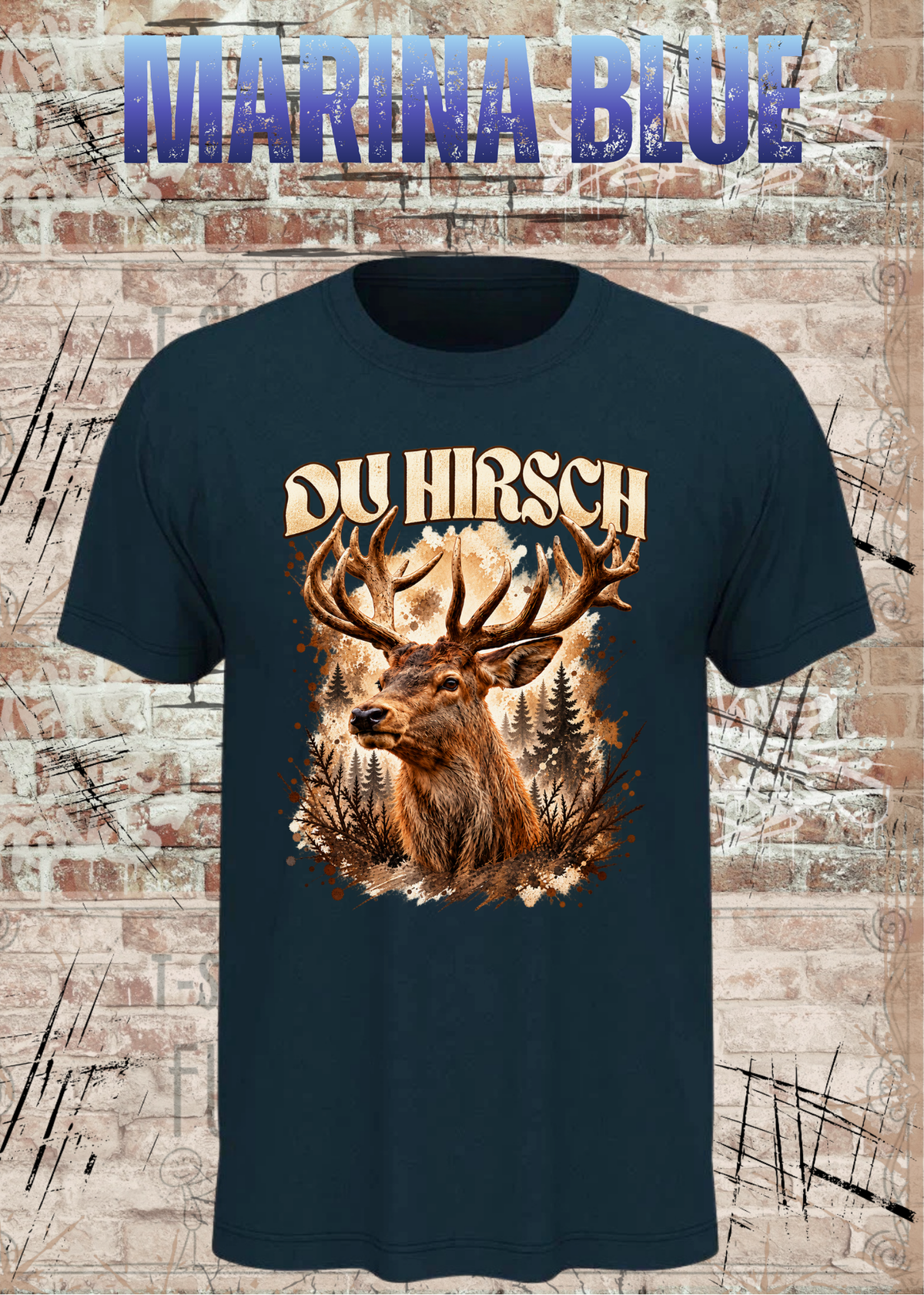 Du Hirsch T-Shirt – Lustiges Hirsch Shirt | Unisex Natur & Jäger Geschenk