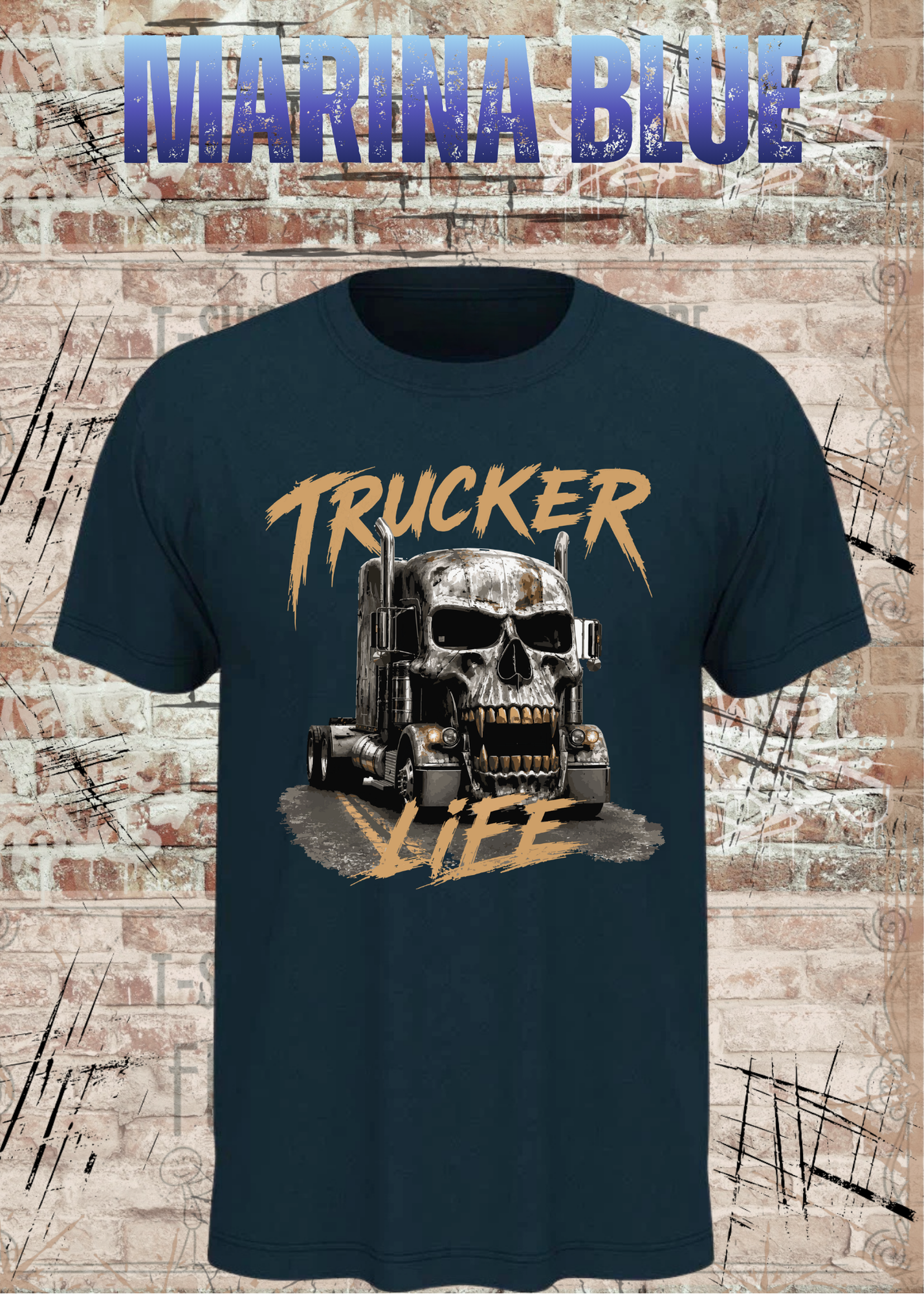 Trucker Life T-Shirt – LKW Totenkopf Shirt für Trucker
