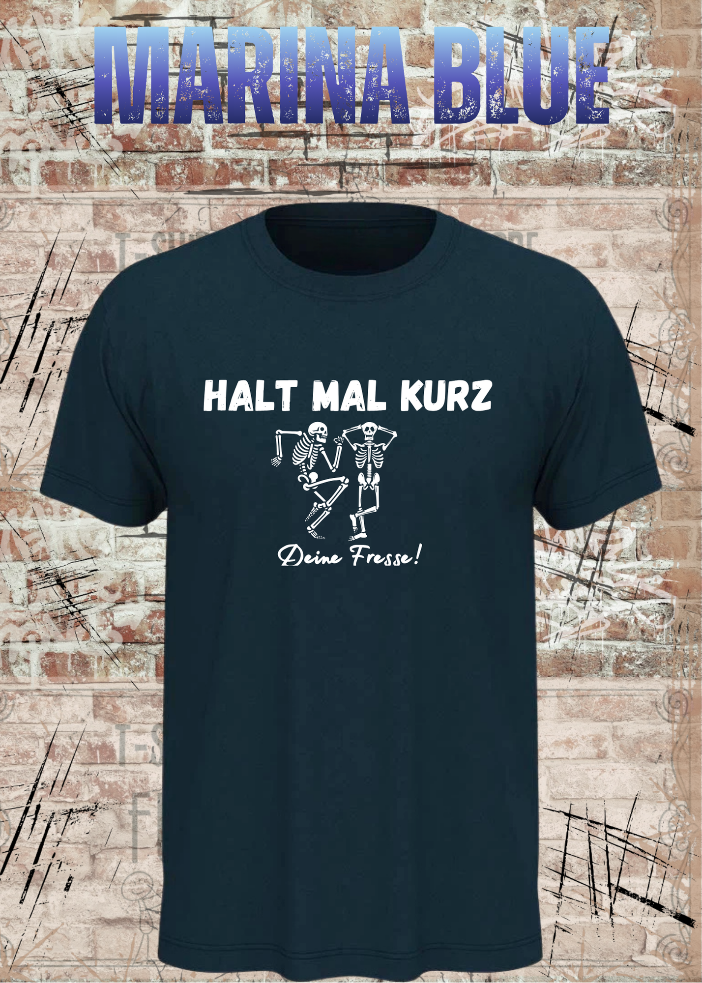 Halt mal kurz deine Fresse! Lustiges Skelett T-Shirt mit Spruch Unisex