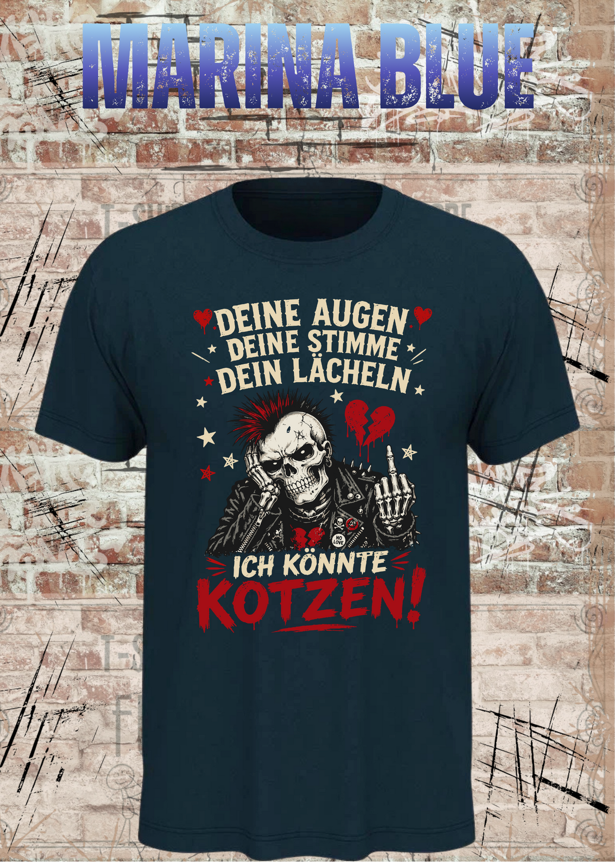 Deine Augen, deine Stimme, dein Lächeln – Ich könnte kotzen! Unisex T-Shirt