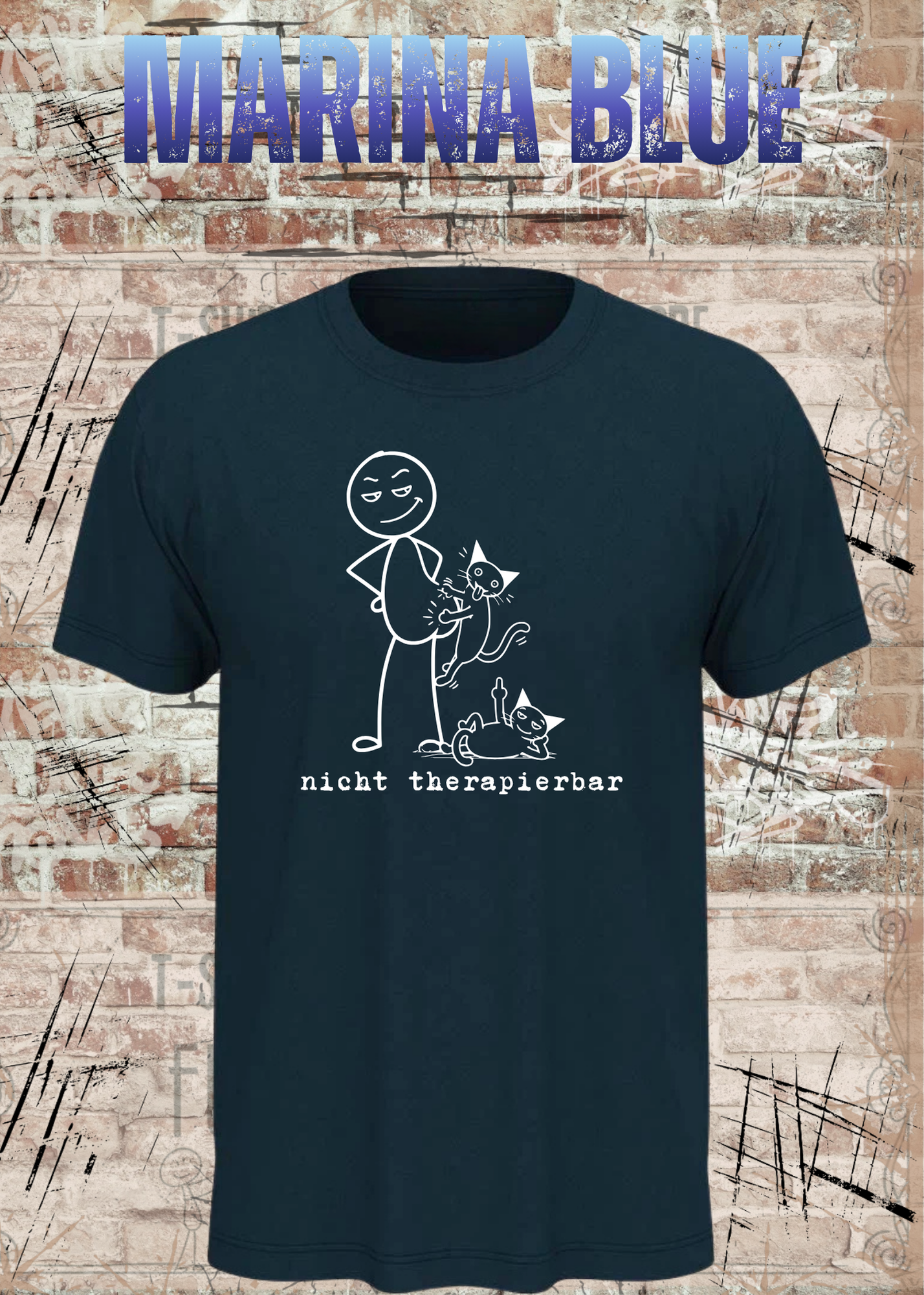 Nicht Therapierbar Katzen Shirt – Lustiges Unisex Humor T-Shirt