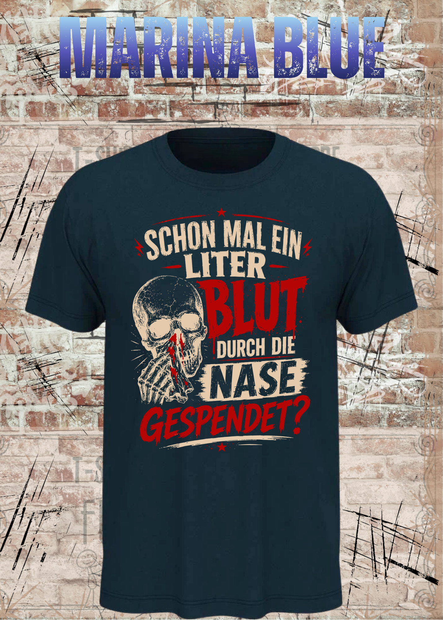 Schon mal ein Liter Blut durch die Nase gespendet? – Lustiges Vintage Unisex T-Shirt