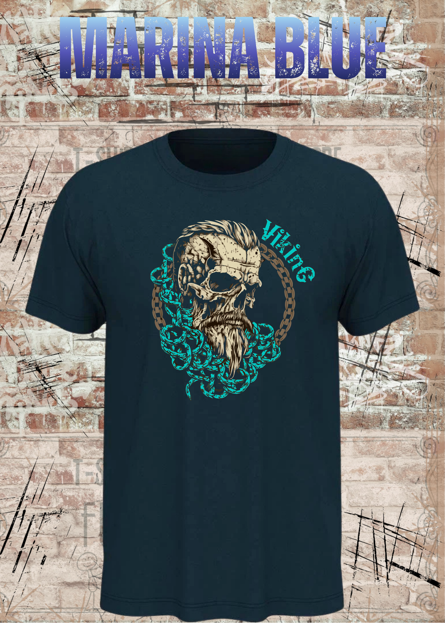 Viking Skull T-Shirt – Wikinger Schädel Shirt für Männer | Nordisches Wikinger Motiv