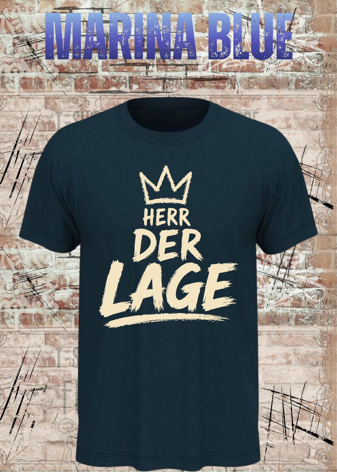 Herr der Lage – Lustiges Herren T-Shirt mit Krone