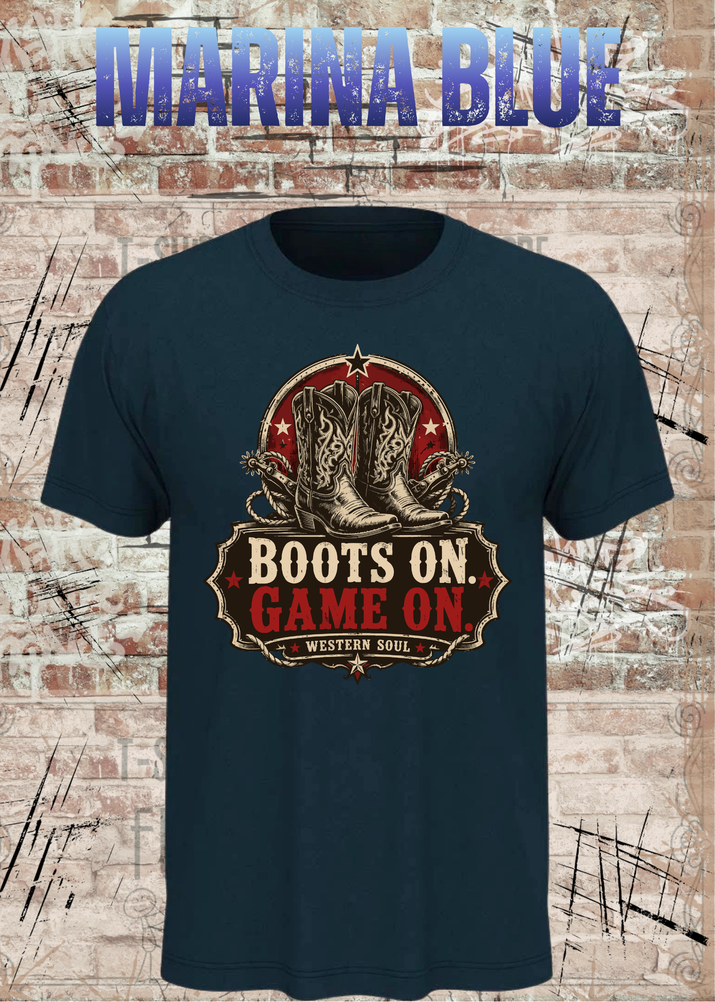 Boots On – Game On | Western Soul Unisex T-Shirt