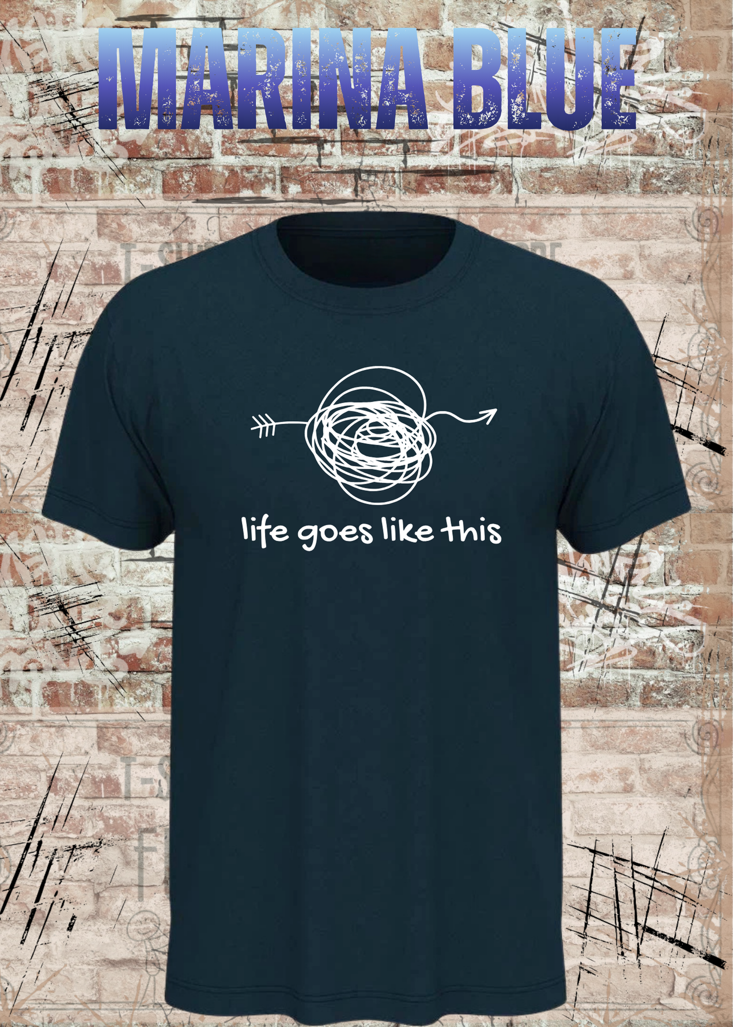 Life goes like this – Philosophisches Unisex T-Shirt | Minimalistisches Statement Shirt
