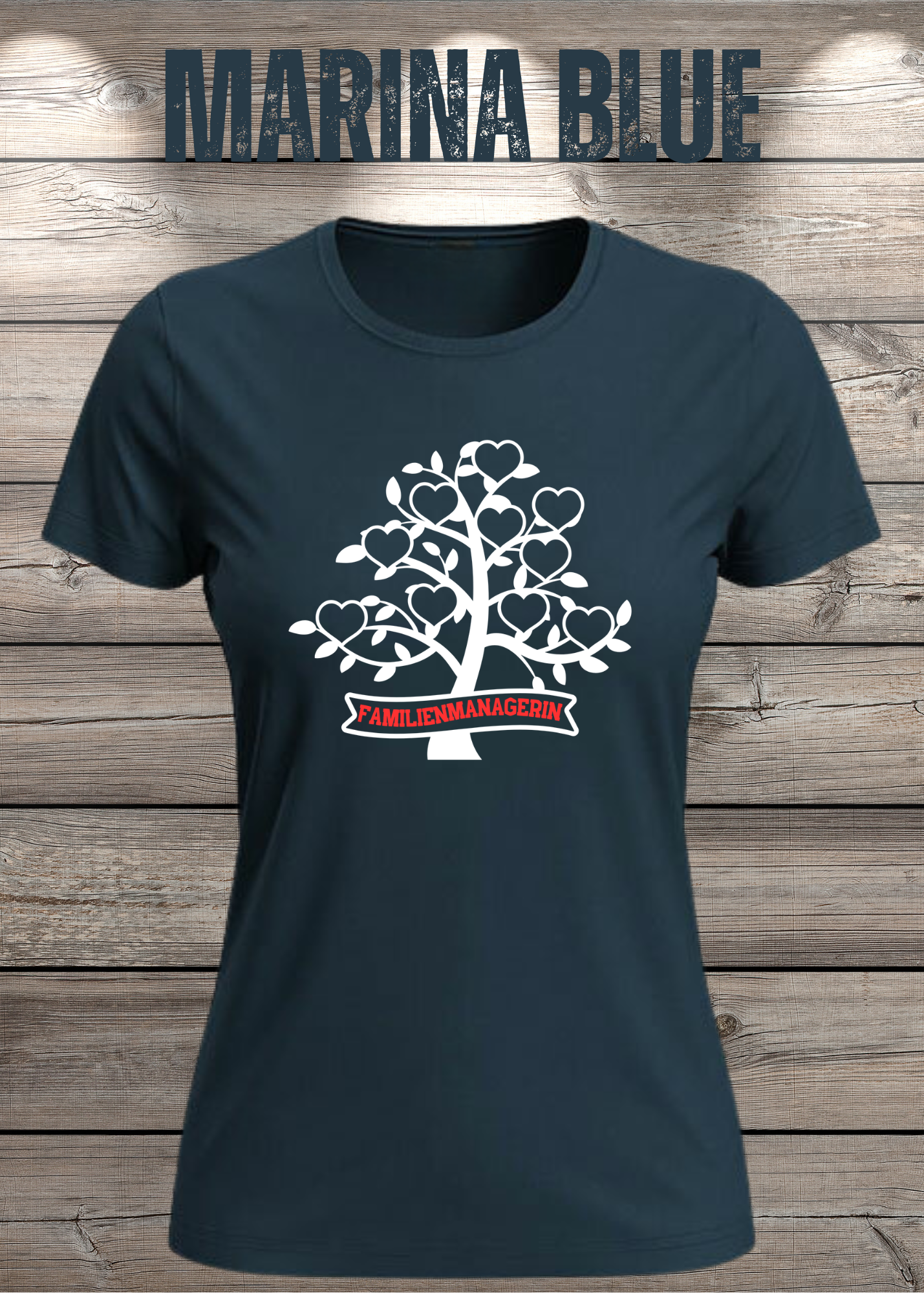 Familienmanagerin T-Shirt Damen – Herzbaum | Geschenk für Mama