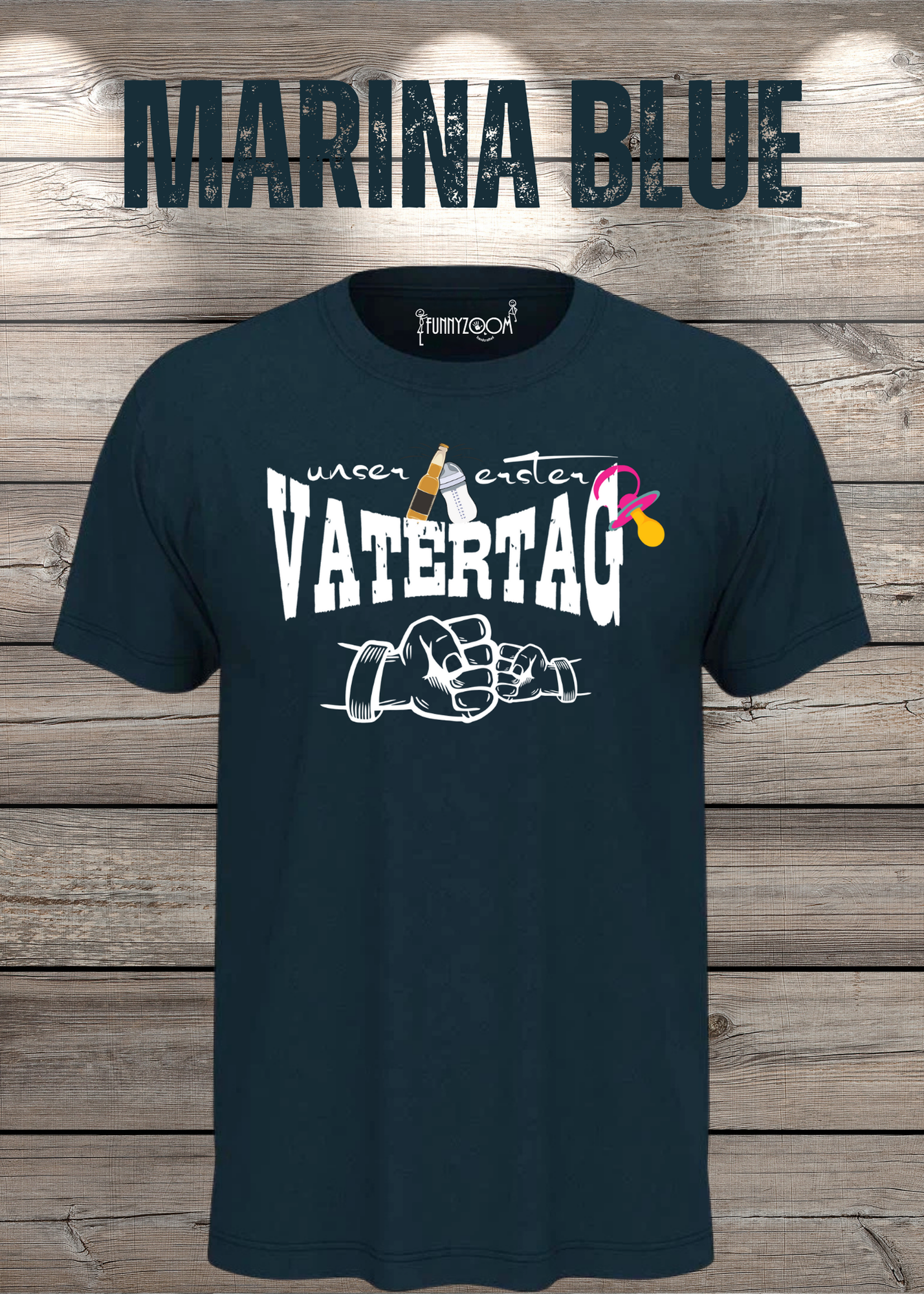 Herren T-Shirt für Papas mit Mädels Unser erster Vatertag Partnerschirt Vater Tochter T-Shirt Geschenkidee Witziges Papa T-Shirt