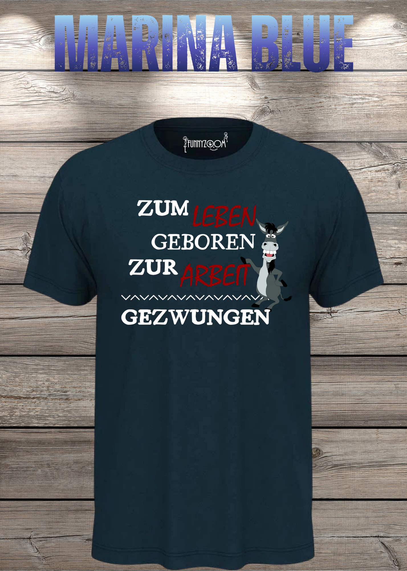 T-Shirt 'Zum Leben geboren zur Arbeit gezwungen' - Witziges Geschenk Unisex