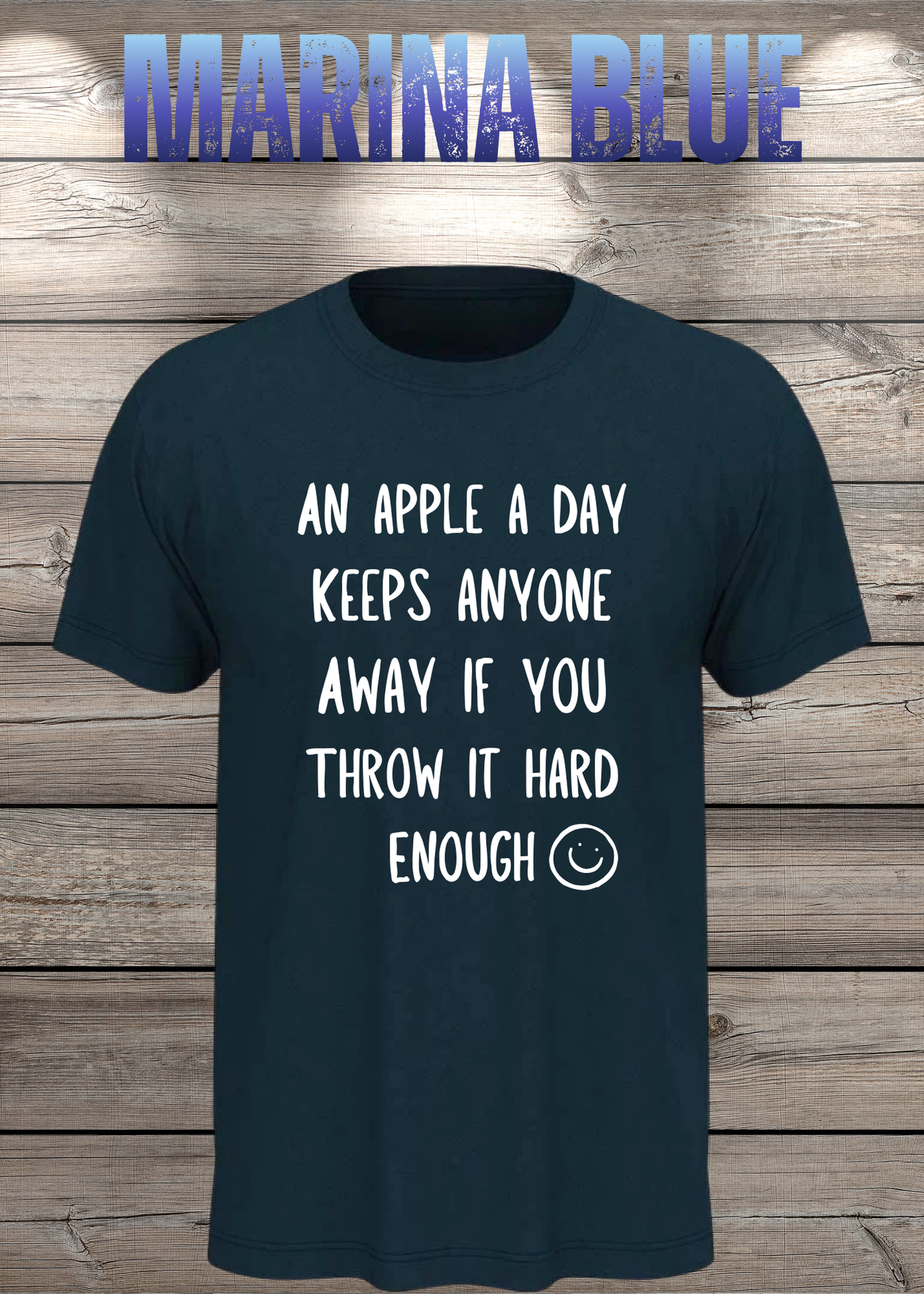 T-Shirt An Apple a Day Keeps Anyone Away - Lustiger Spruch Geschenkidee Geburtstag Unisex