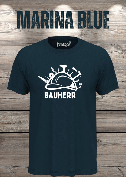 Bauherr T-Shirt Herren in Marina Blue.